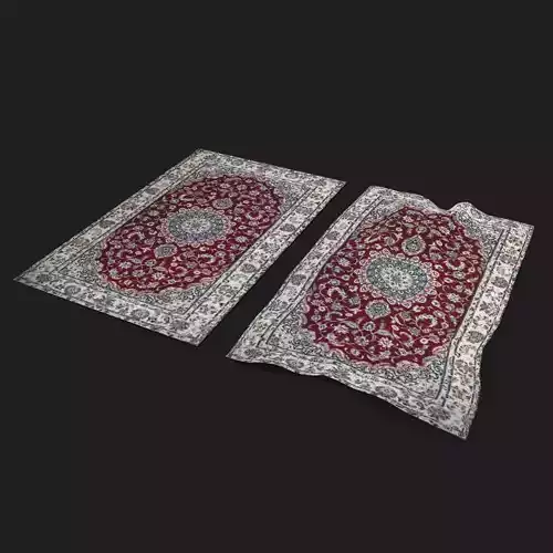 Persian Carpet Design Three Low-poly 3D model