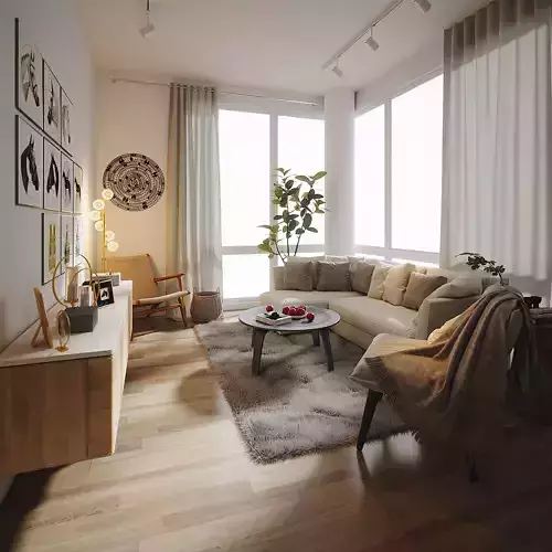 Living room log style