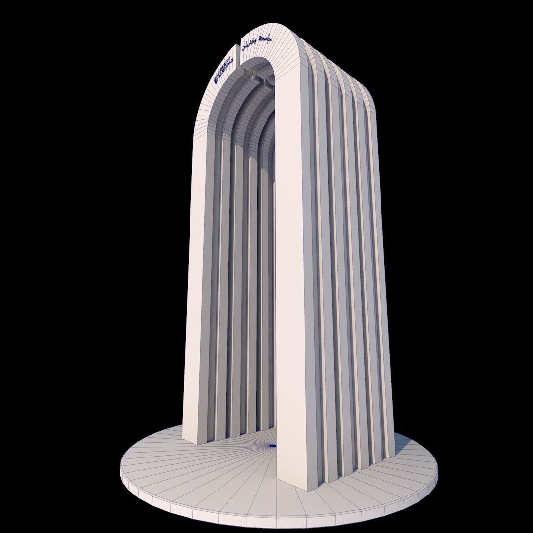University of Baghdad Gate Low-poly 3D model_6