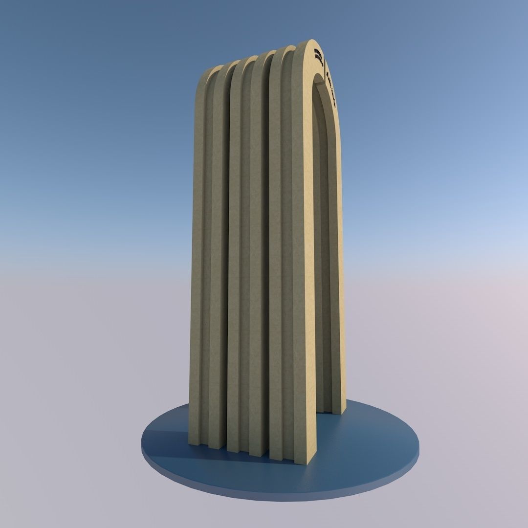 University of Baghdad Gate Low-poly 3D model_2