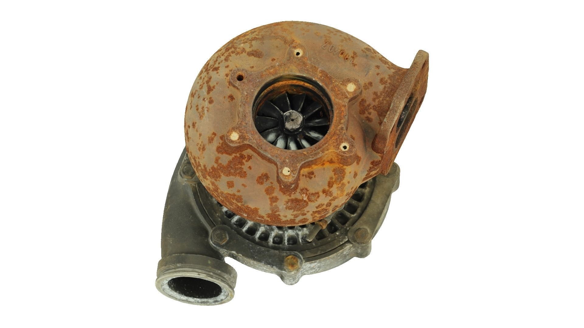 Automotive Turbocharger Raw Scanned 3D model_6