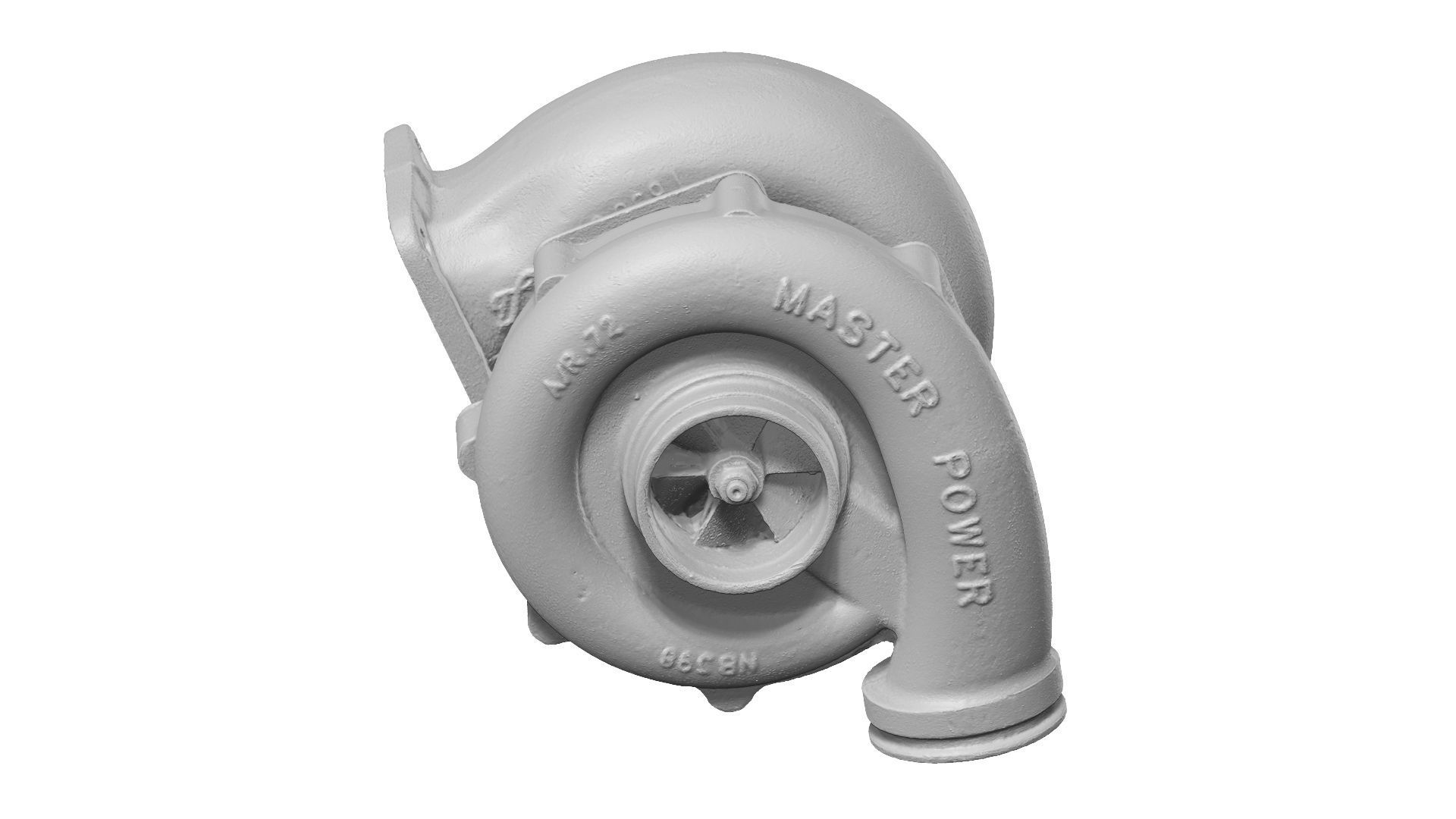 Automotive Turbocharger Raw Scanned 3D model_10