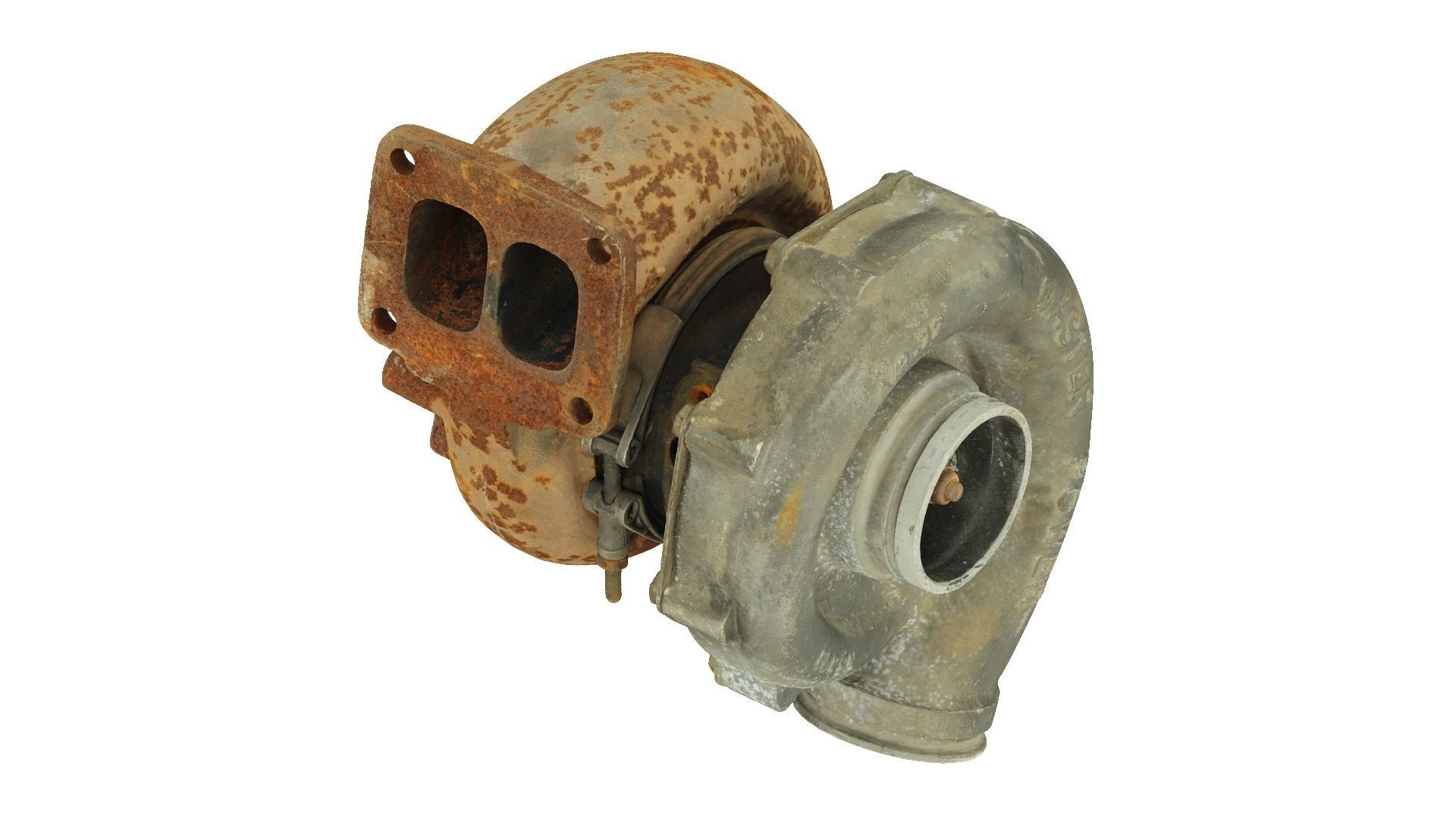 Automotive Turbocharger Raw Scanned 3D model_4