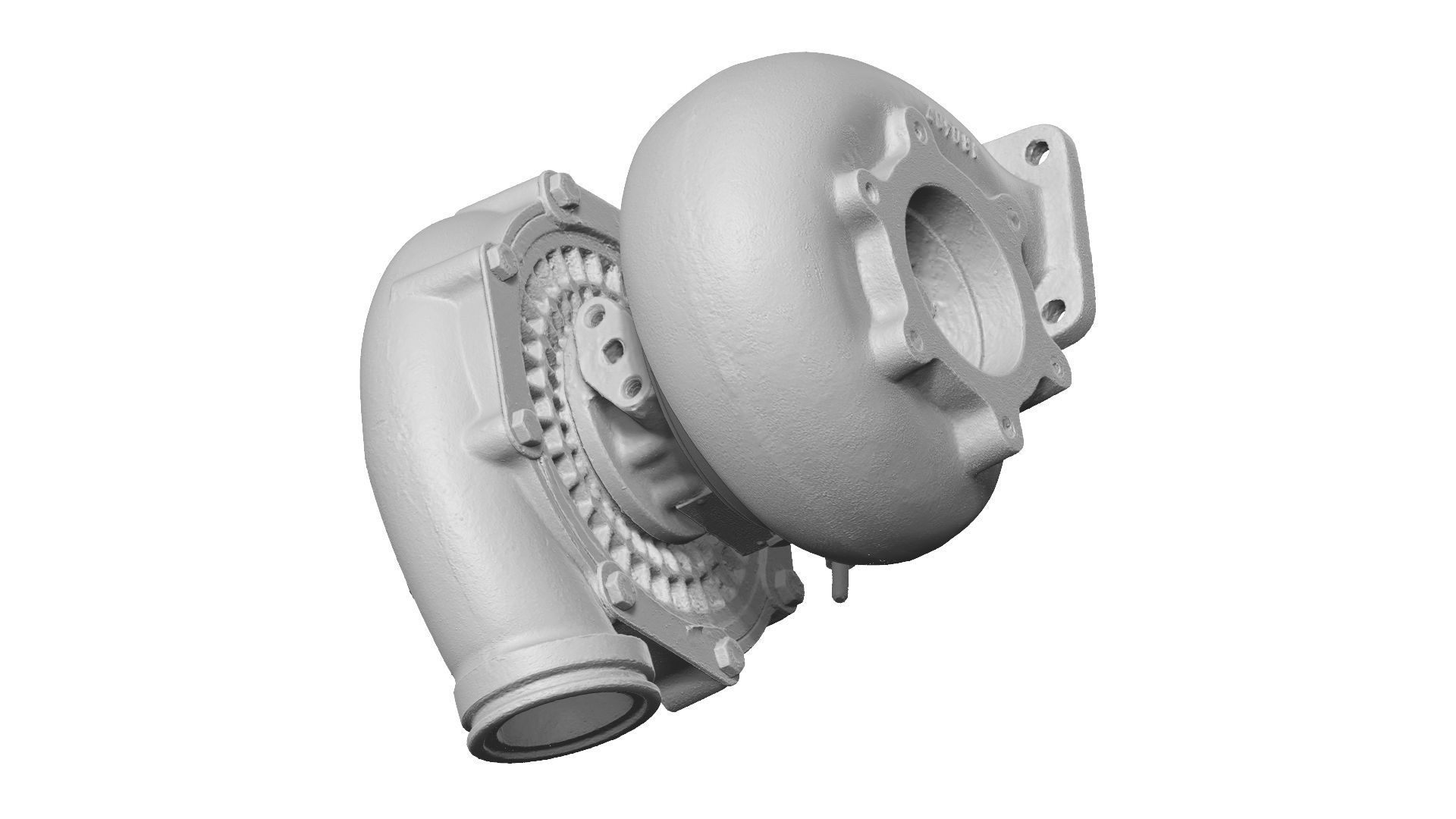 Automotive Turbocharger Raw Scanned 3D model_1
