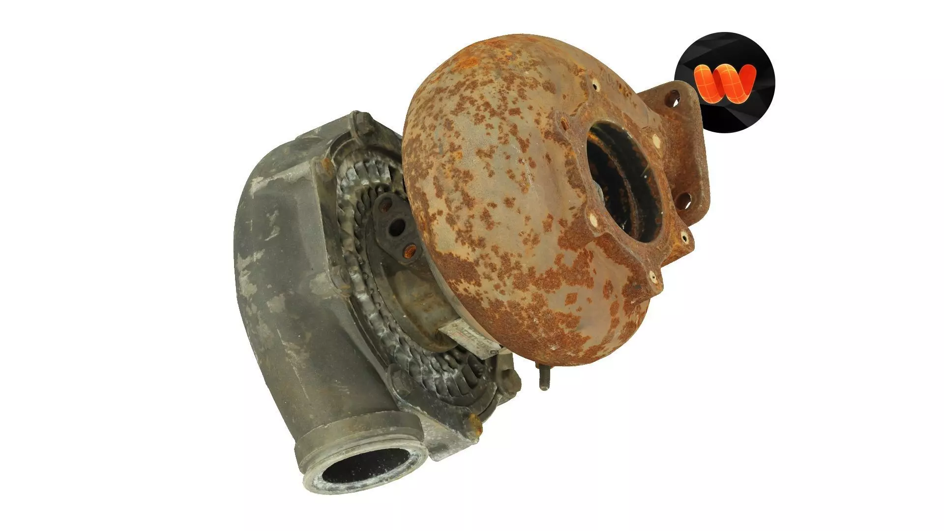 Automotive Turbocharger Raw Scanned 3D model_0