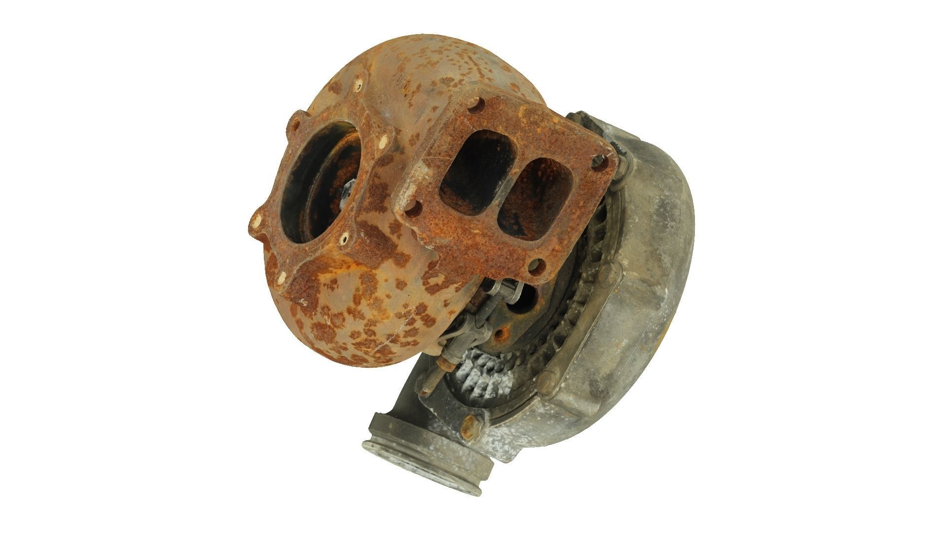 Automotive Turbocharger Raw Scanned 3D model_5