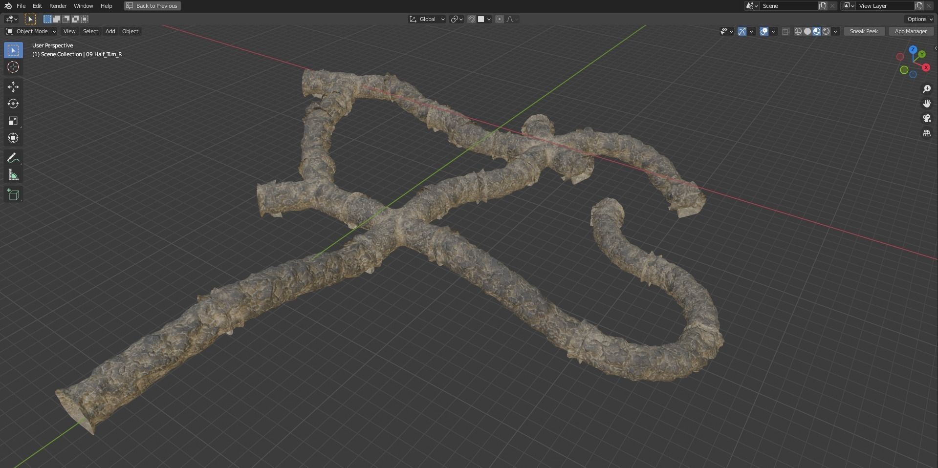 Mine tunnels - Modular 3D model_36