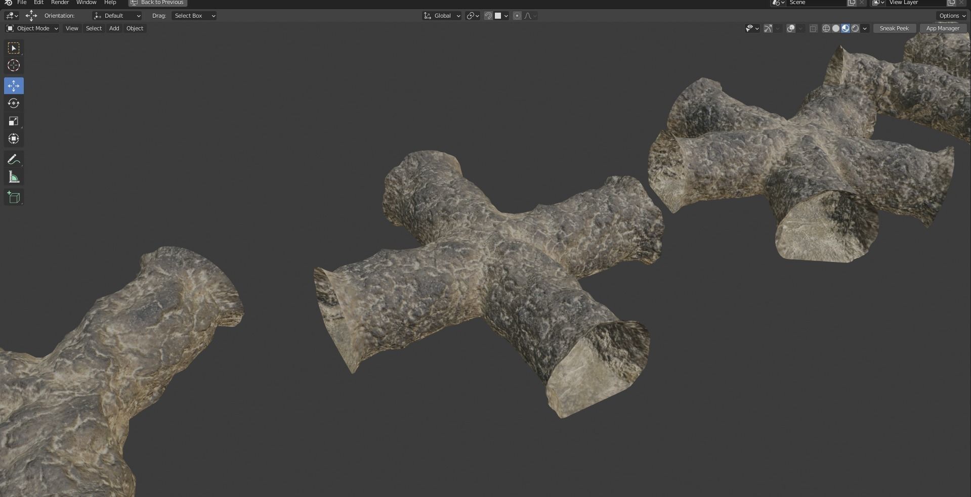 Mine tunnels - Modular 3D model_17