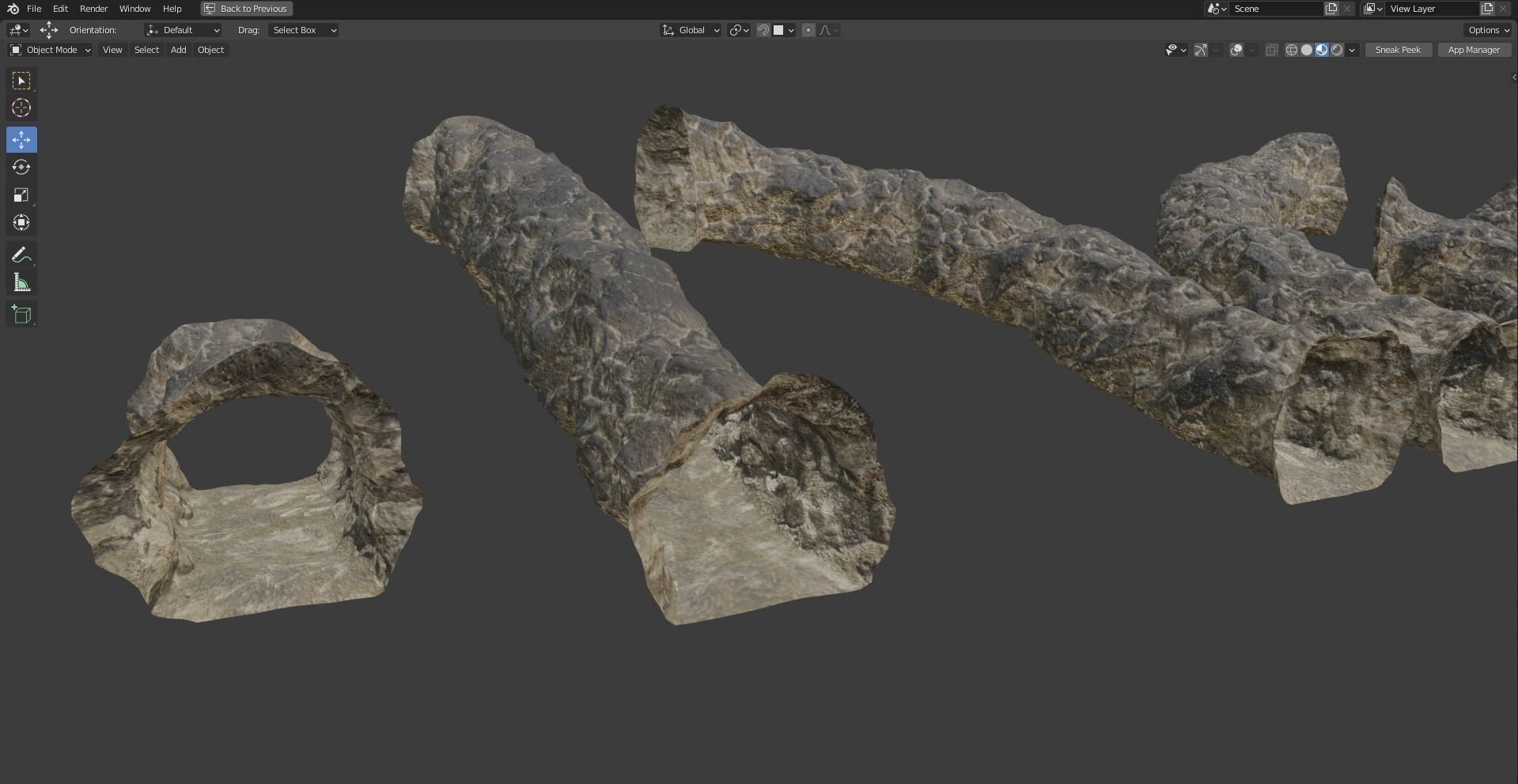 Mine tunnels - Modular 3D model_12