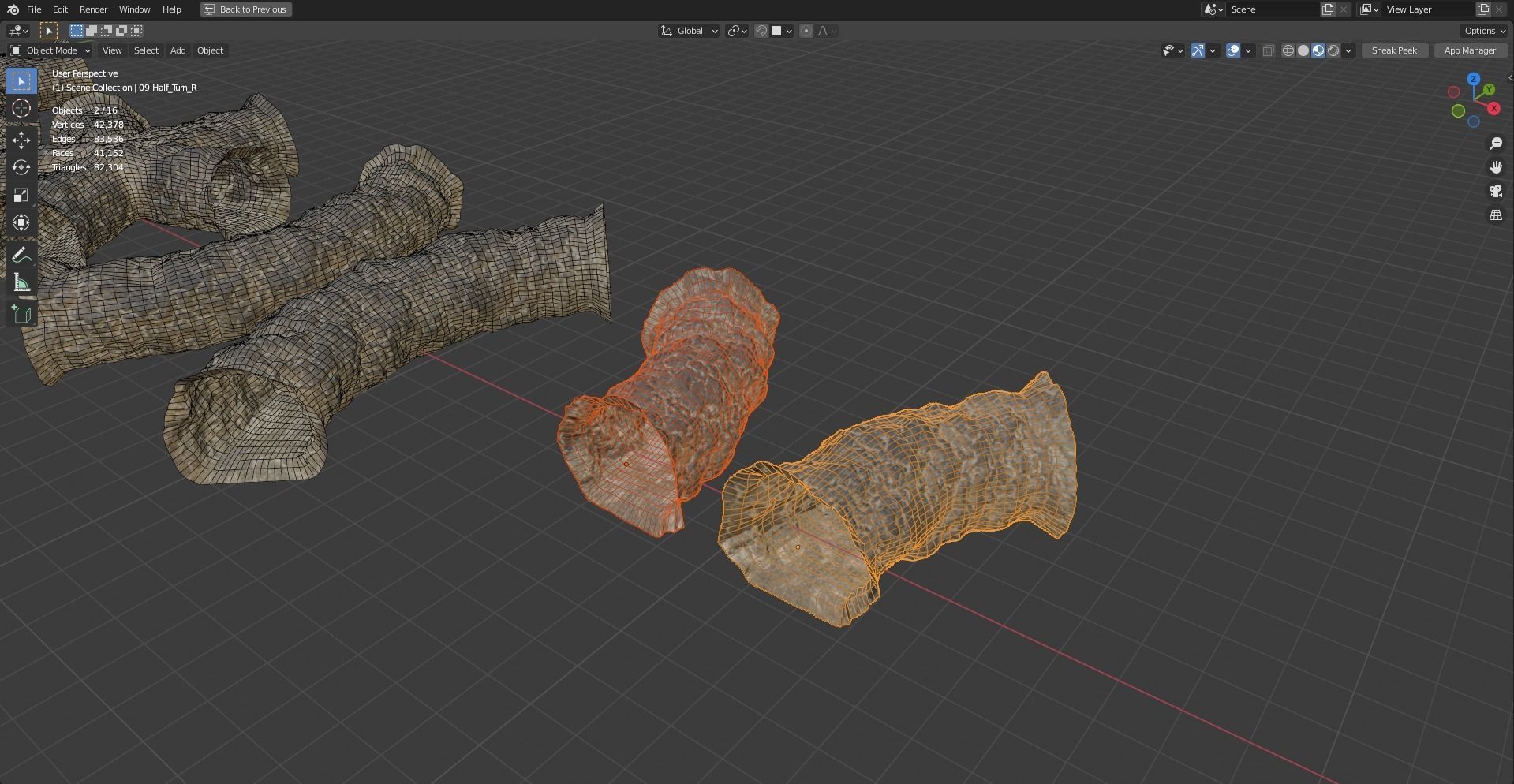 Mine tunnels - Modular 3D model_35