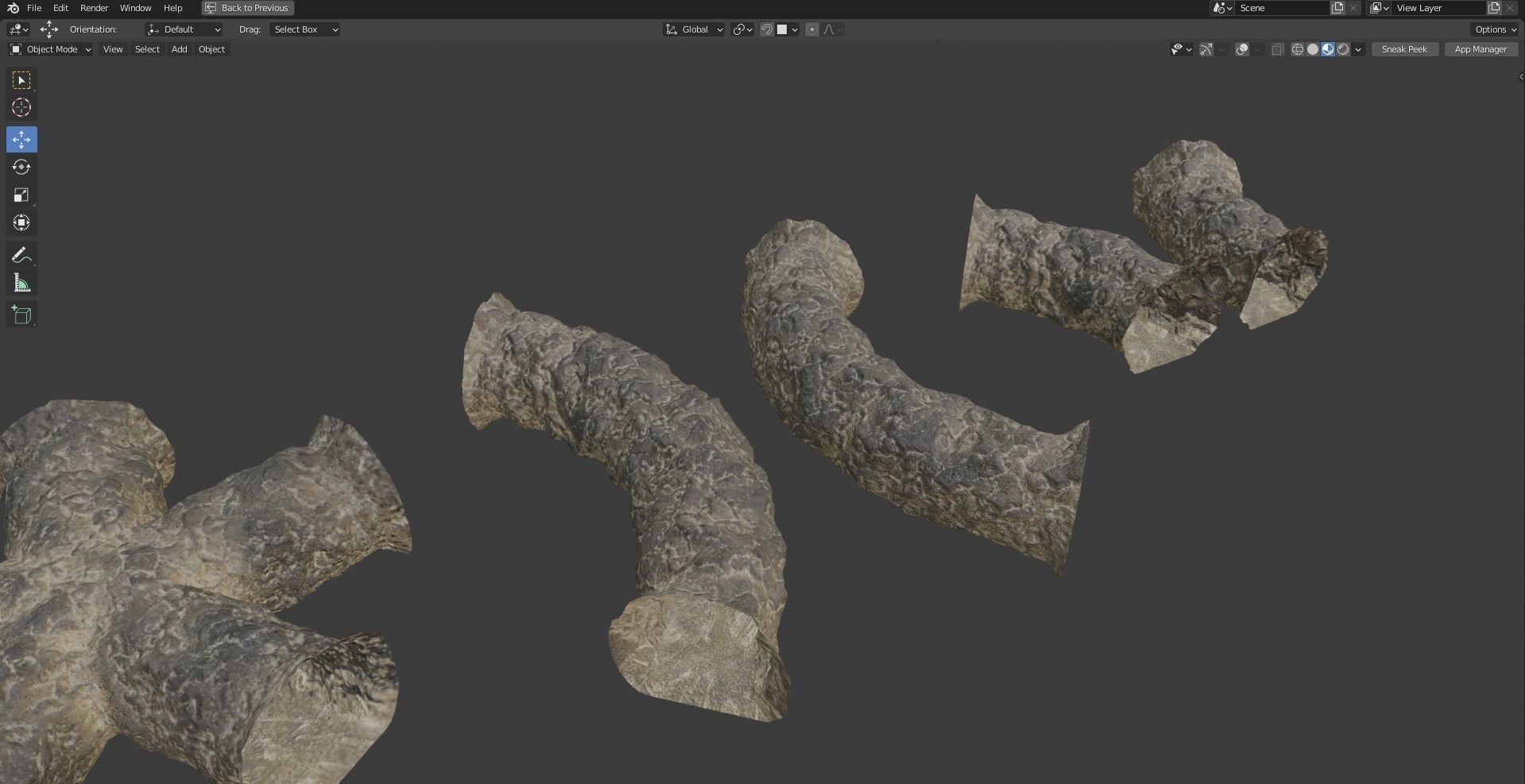 Mine tunnels - Modular 3D model_19