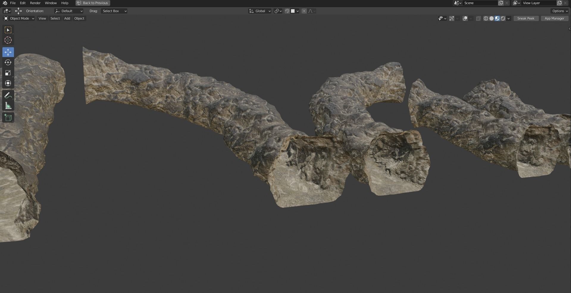 Mine tunnels - Modular 3D model_13