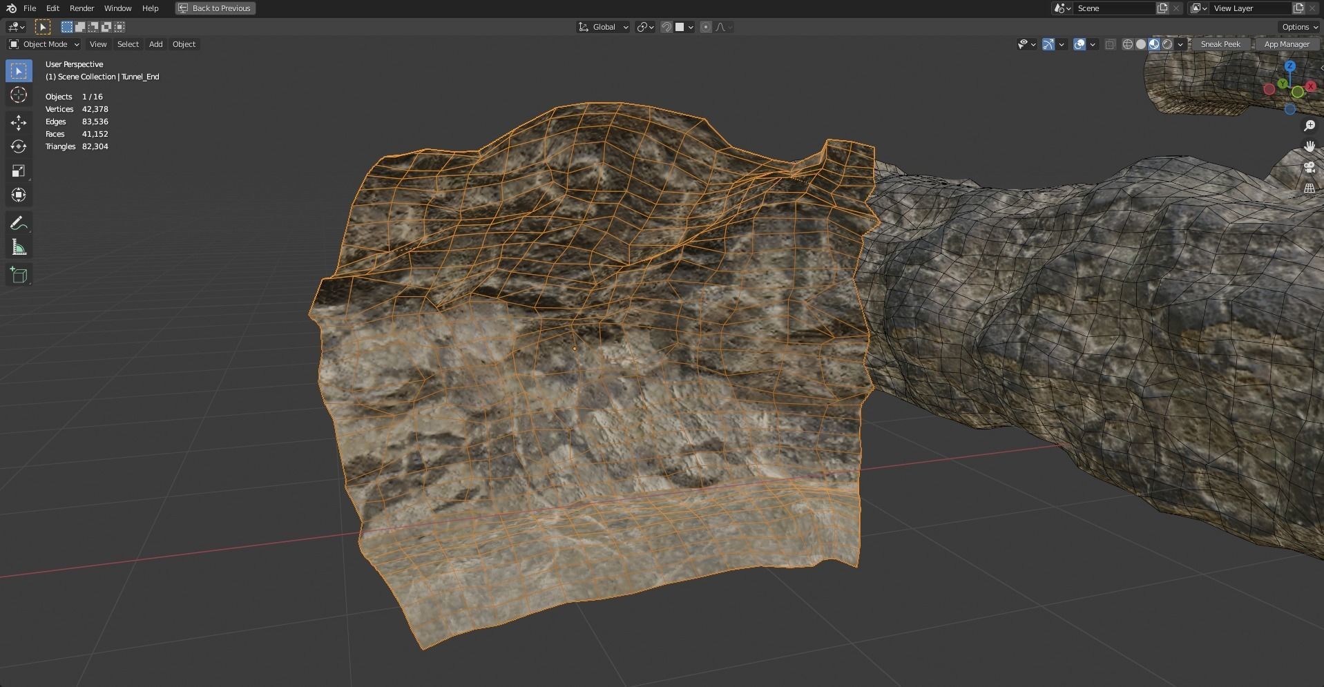 Mine tunnels - Modular 3D model_24
