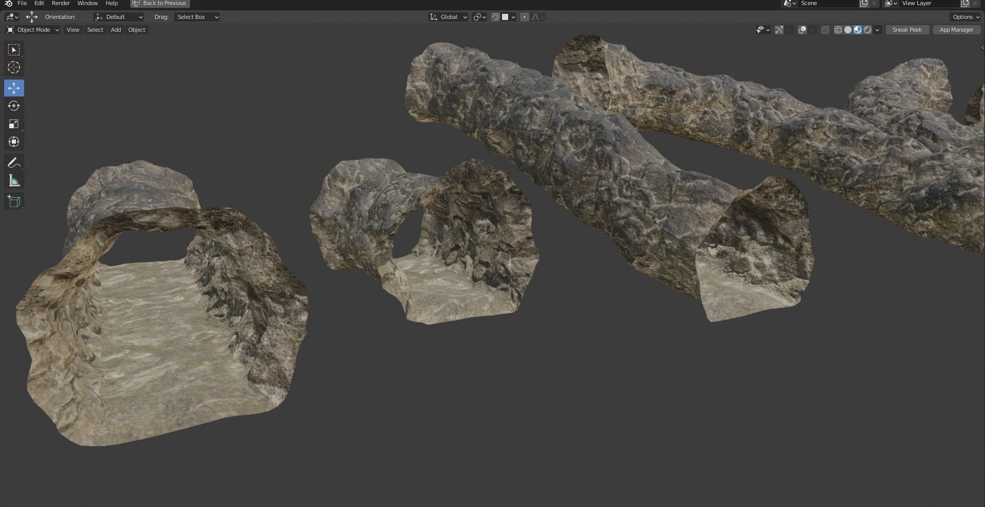 Mine tunnels - Modular 3D model_11