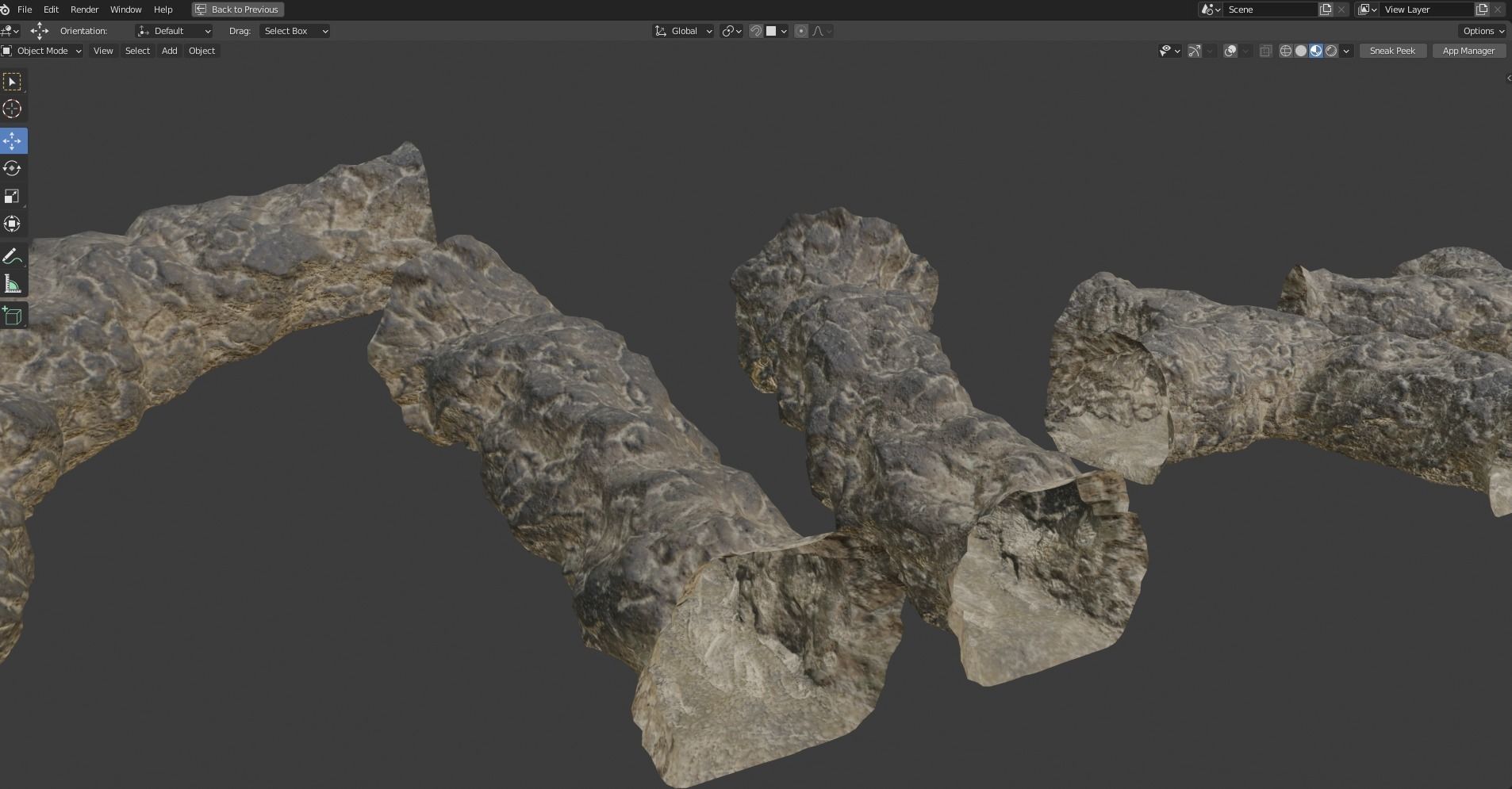 Mine tunnels - Modular 3D model_14