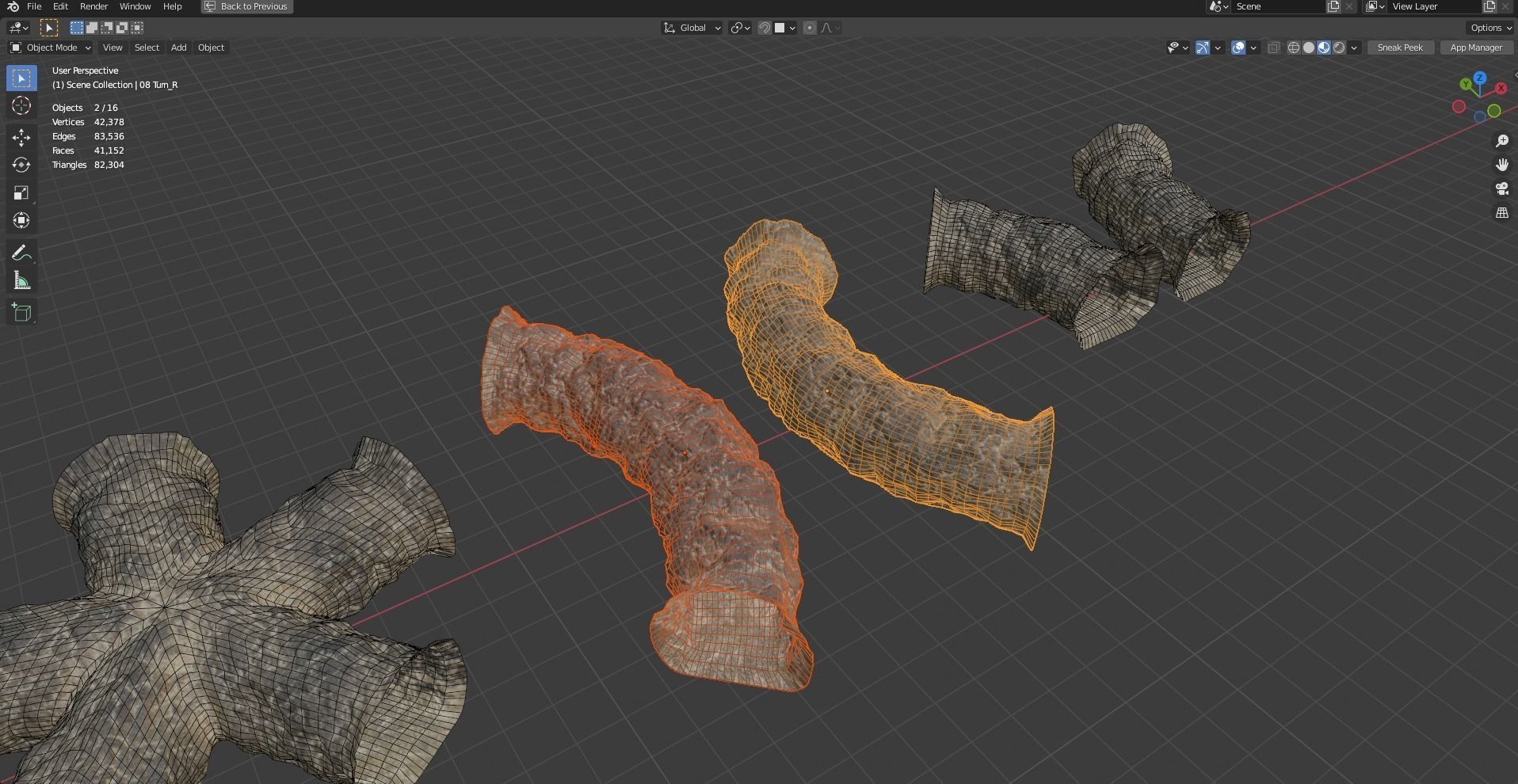 Mine tunnels - Modular 3D model_34