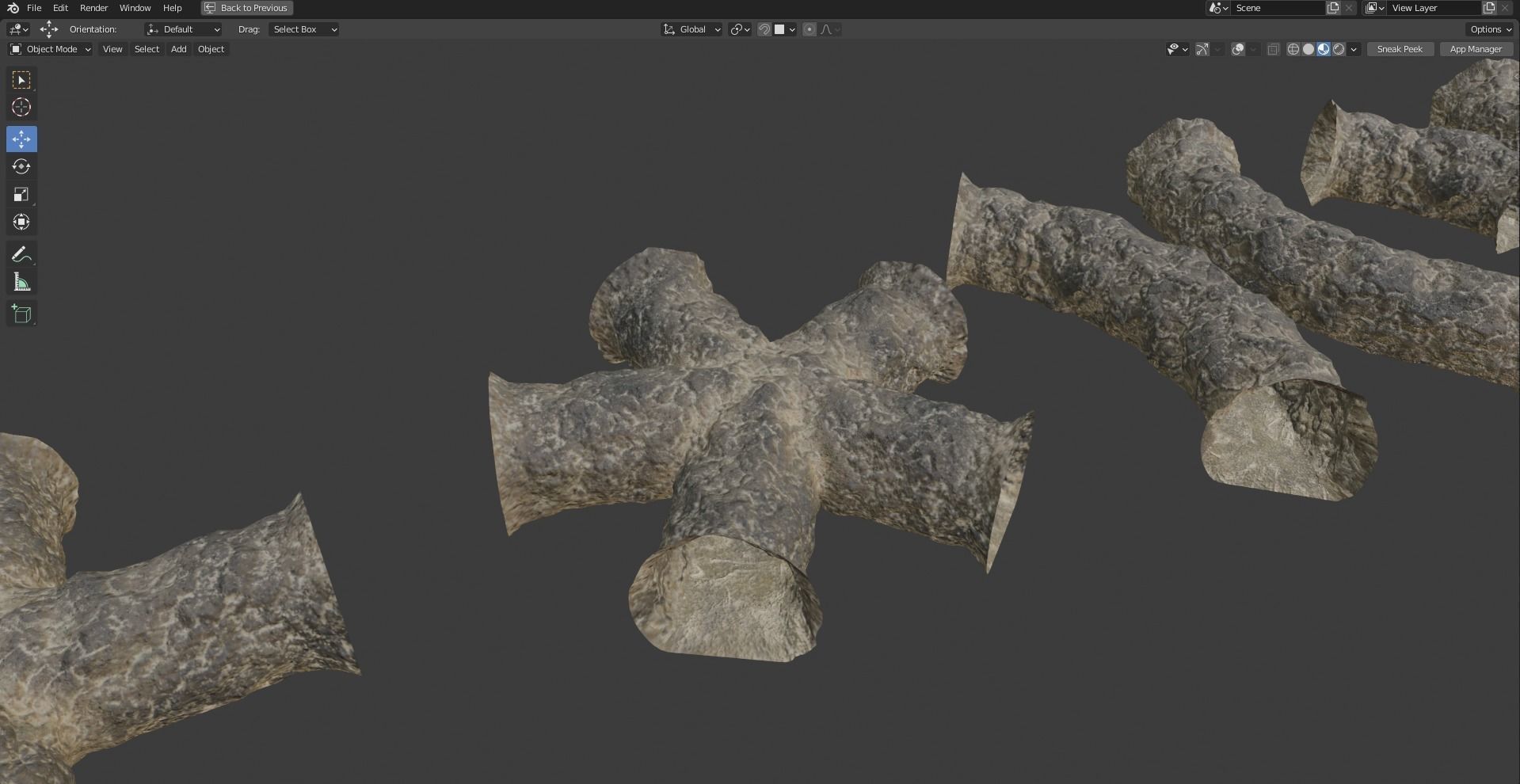 Mine tunnels - Modular 3D model_18