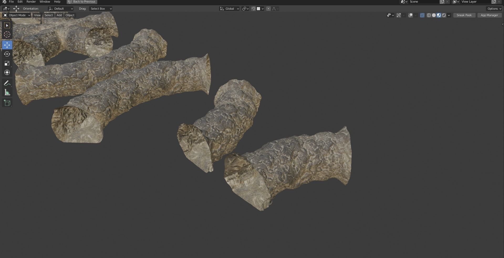 Mine tunnels - Modular 3D model_20