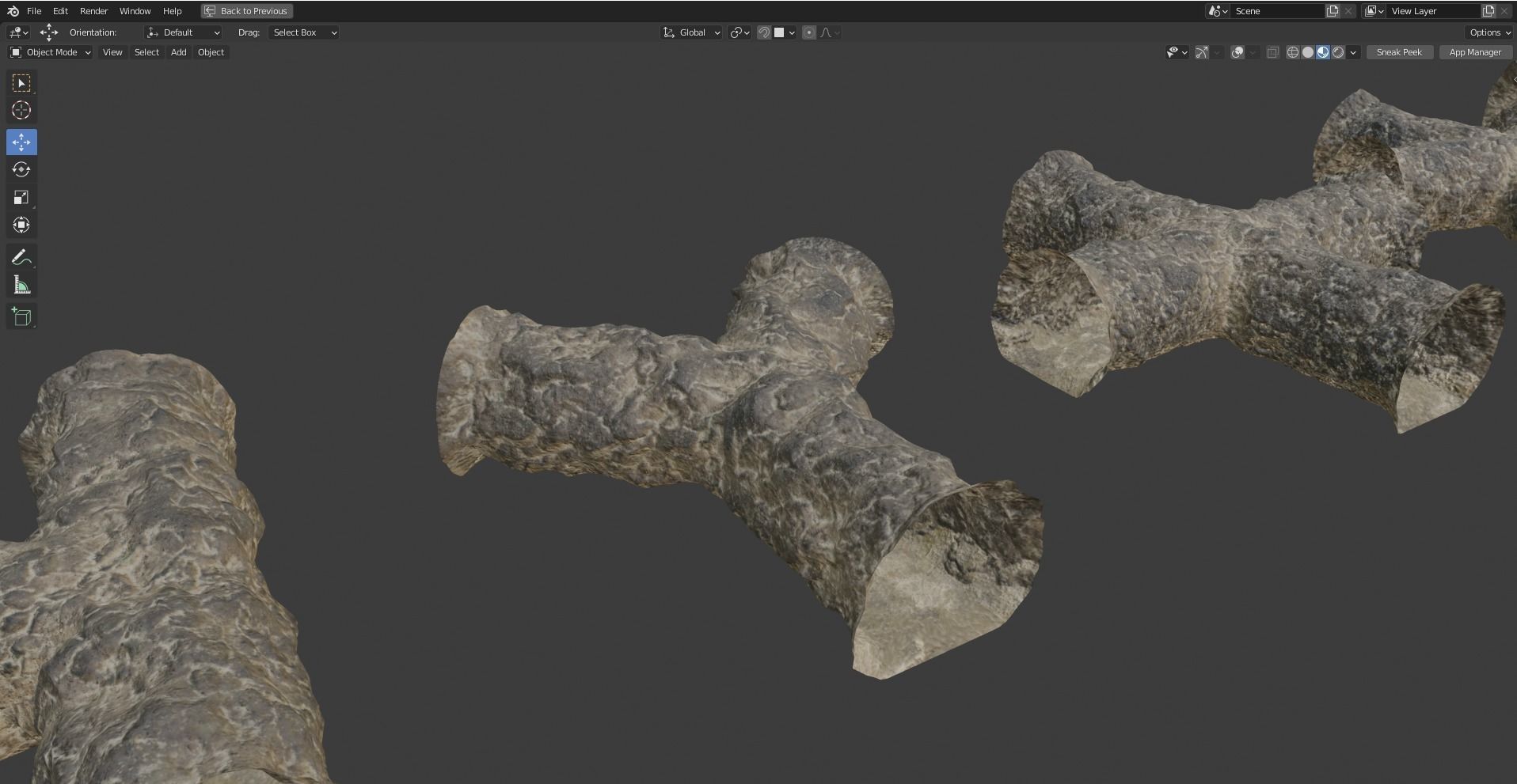 Mine tunnels - Modular 3D model_16