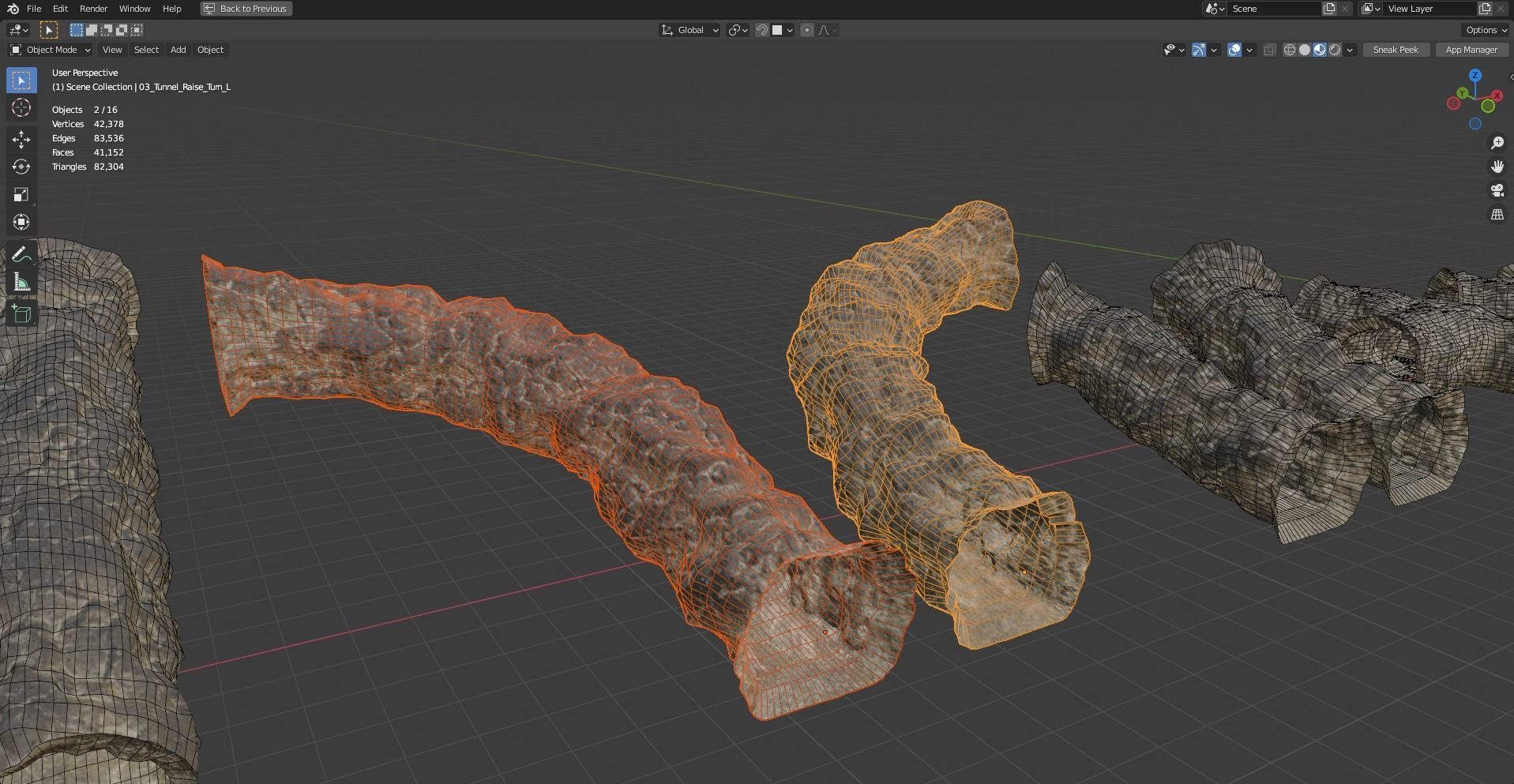 Mine tunnels - Modular 3D model_28