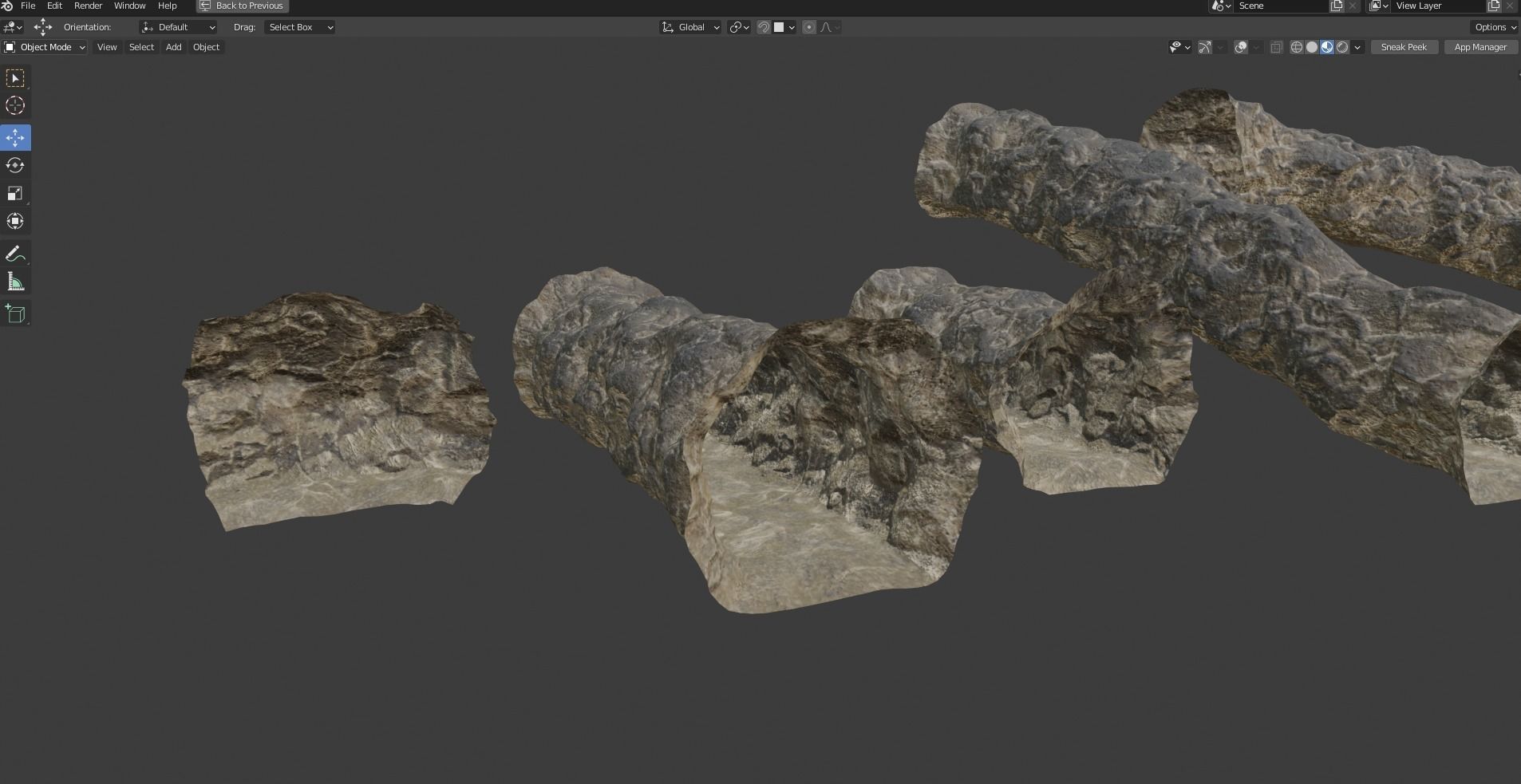 Mine tunnels - Modular 3D model_10