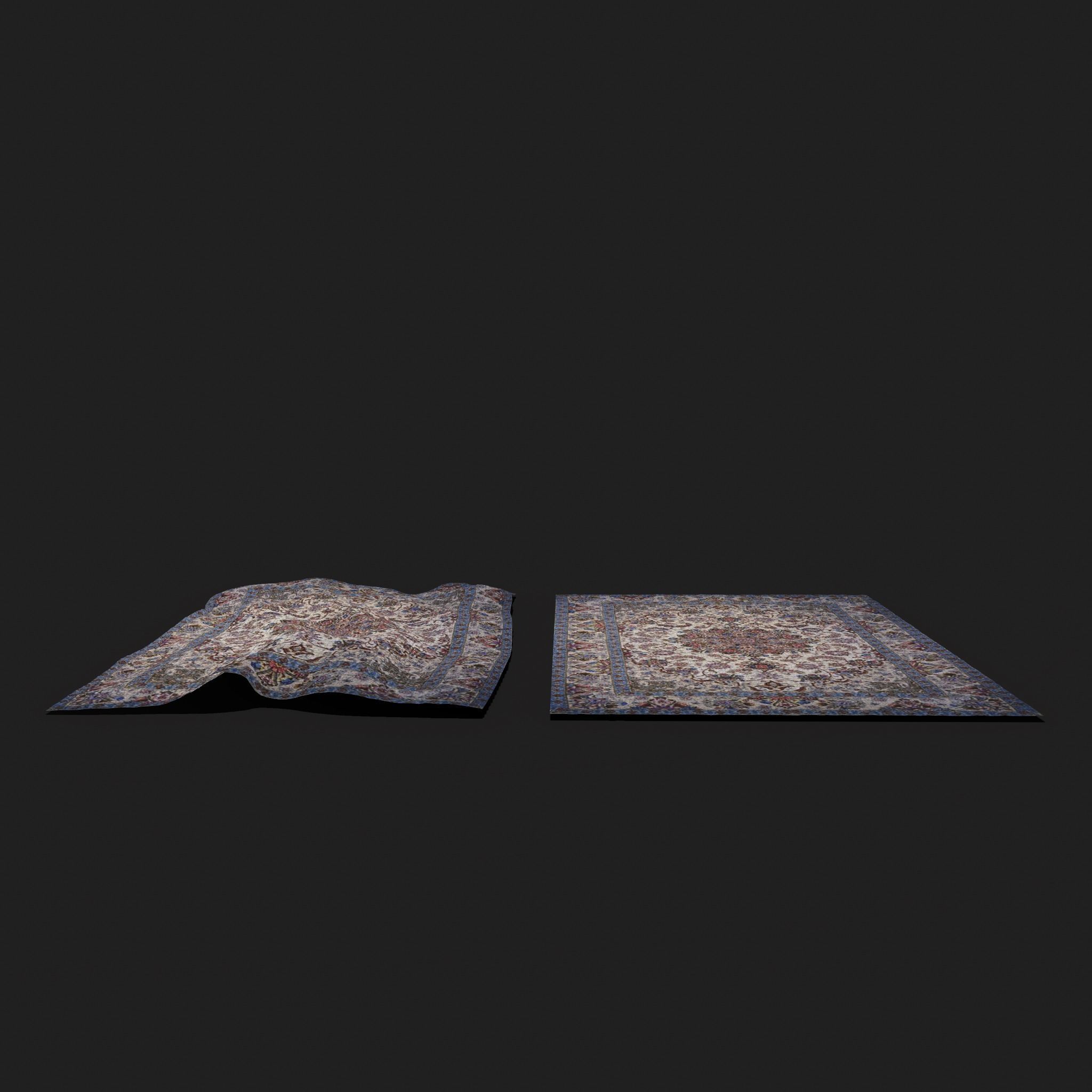 Persian Carpet Design Four Low-poly 3D model_5