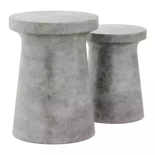 Large Round Peg Garden Stool Grey by Scenario Home