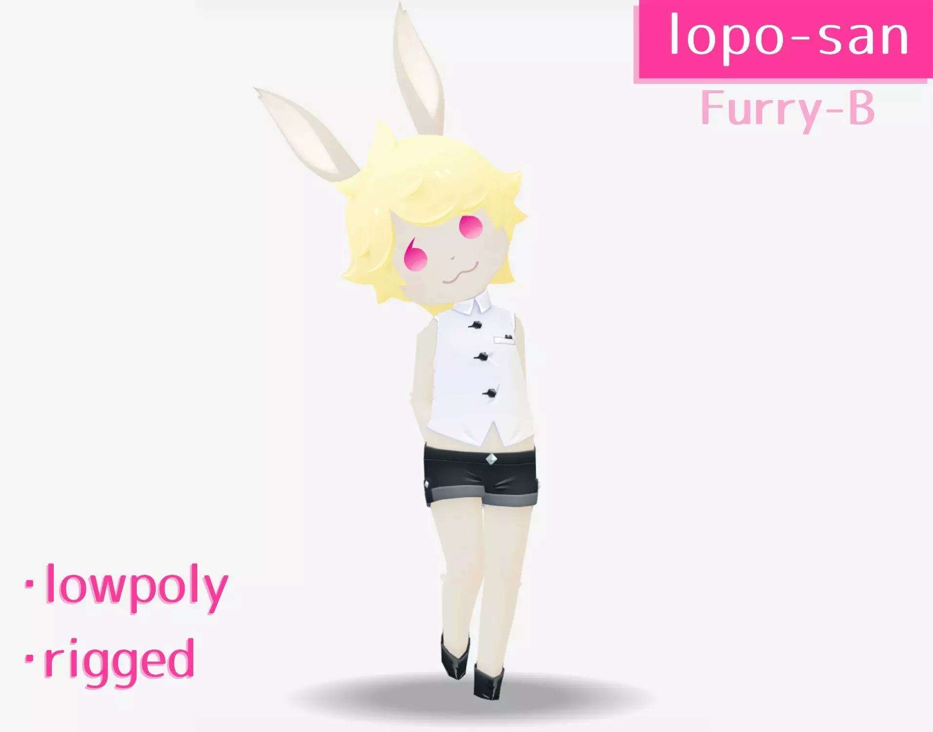 lopo-san Furry-B Low-poly 3D model