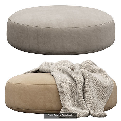 Poufs and ottomans collection 4 3D Model Pack 5