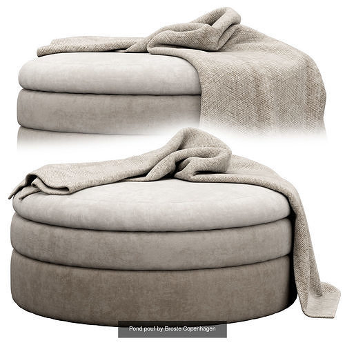 Poufs and ottomans collection 4 3D Model Pack 4
