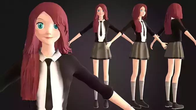 Pink haired anime girl