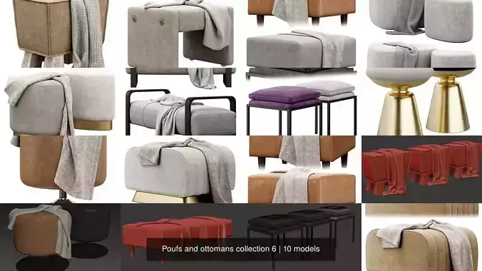 Poufs and ottomans collection 6 