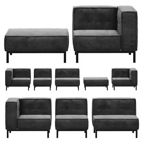 Cushy Sectional sofa with metall legs by Pottery Barn Teen