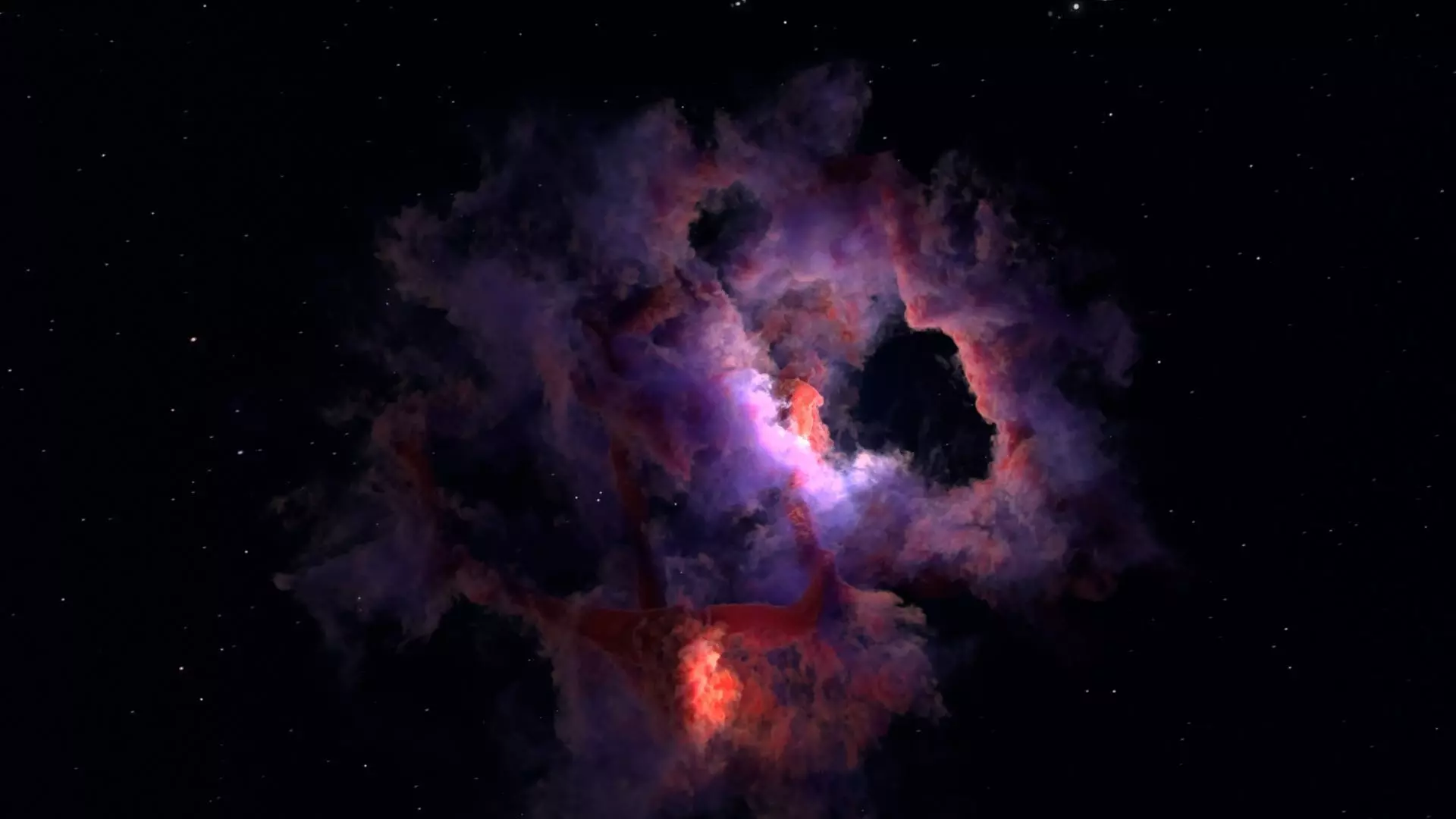 Nebulae nebula in space 3D model_0