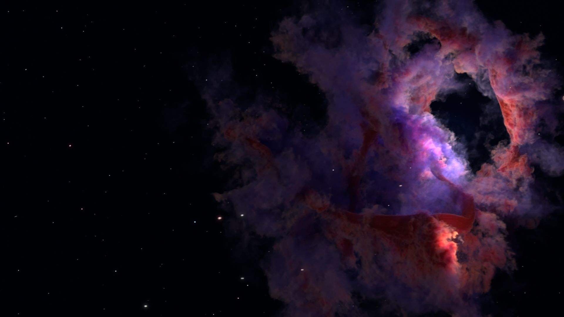 Nebulae nebula in space 3D model_2