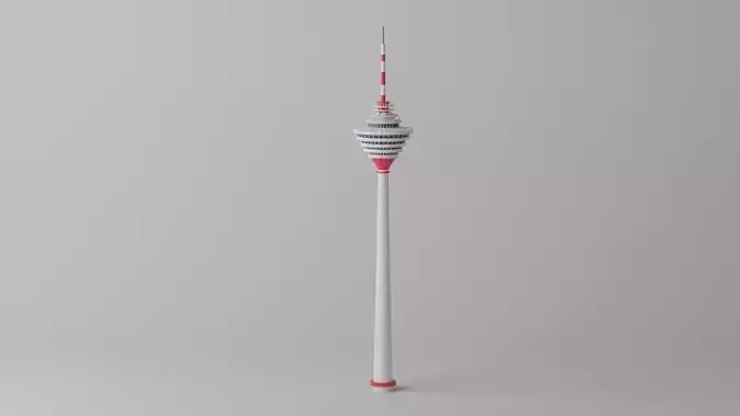 Malaysia Kuala Lumpur Tower Landmark Low-poly 3D model