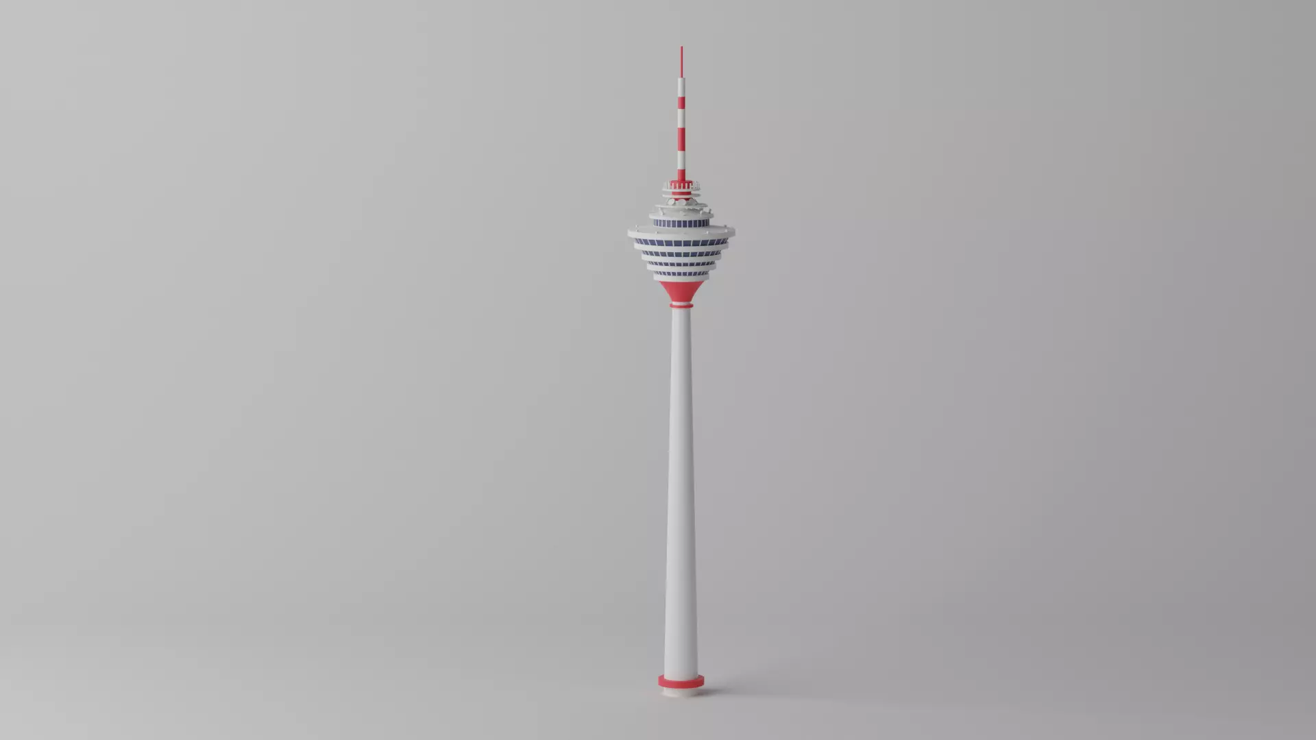 Malaysia Kuala Lumpur Tower Landmark Low-poly 3D model_0