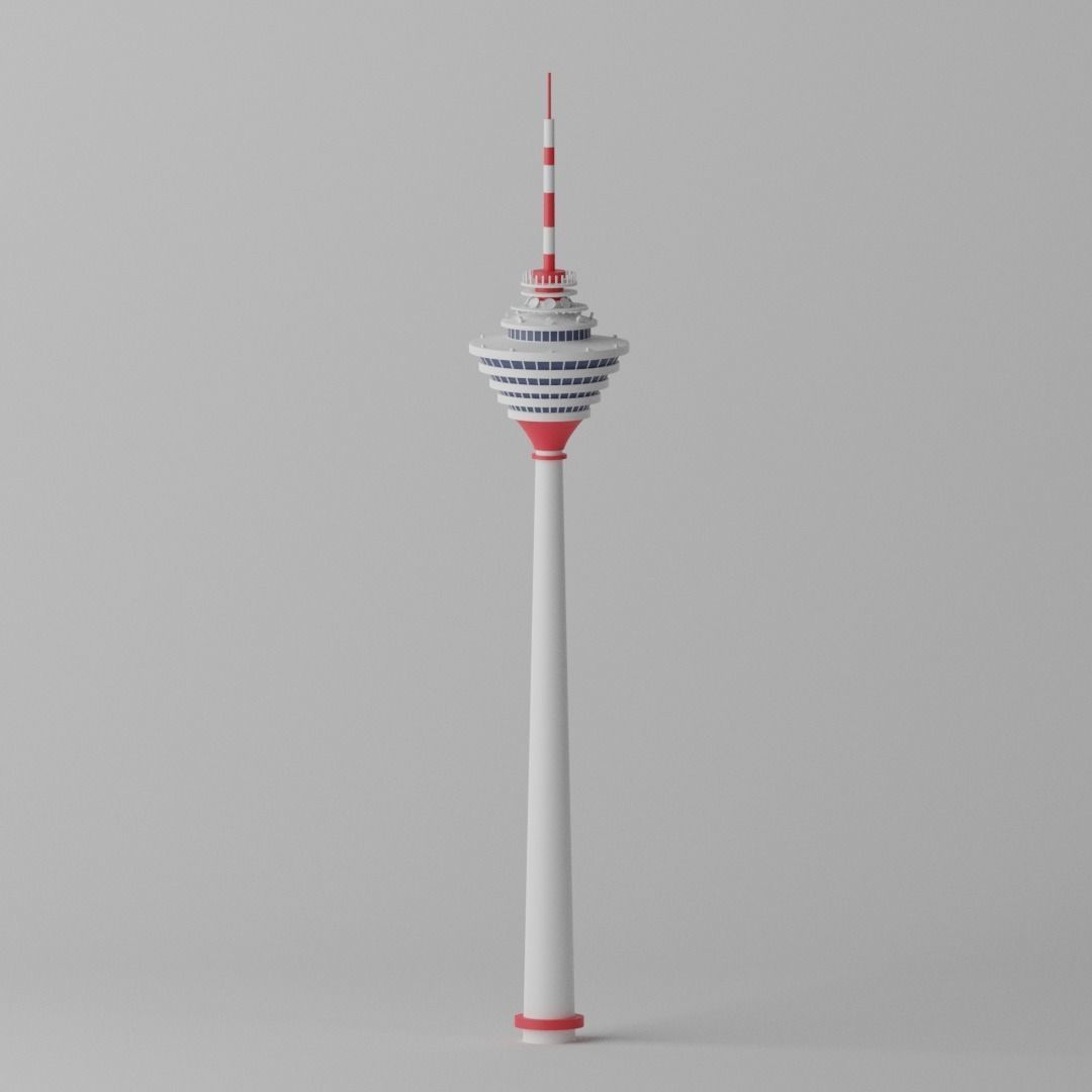 Malaysia Kuala Lumpur Tower Landmark Low-poly 3D model_3