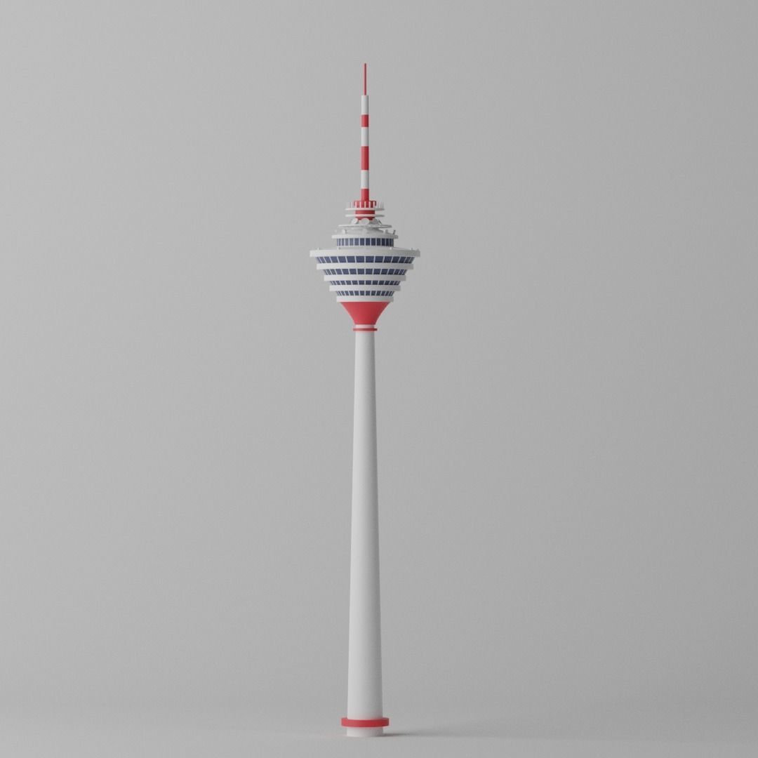Malaysia Kuala Lumpur Tower Landmark Low-poly 3D model_11