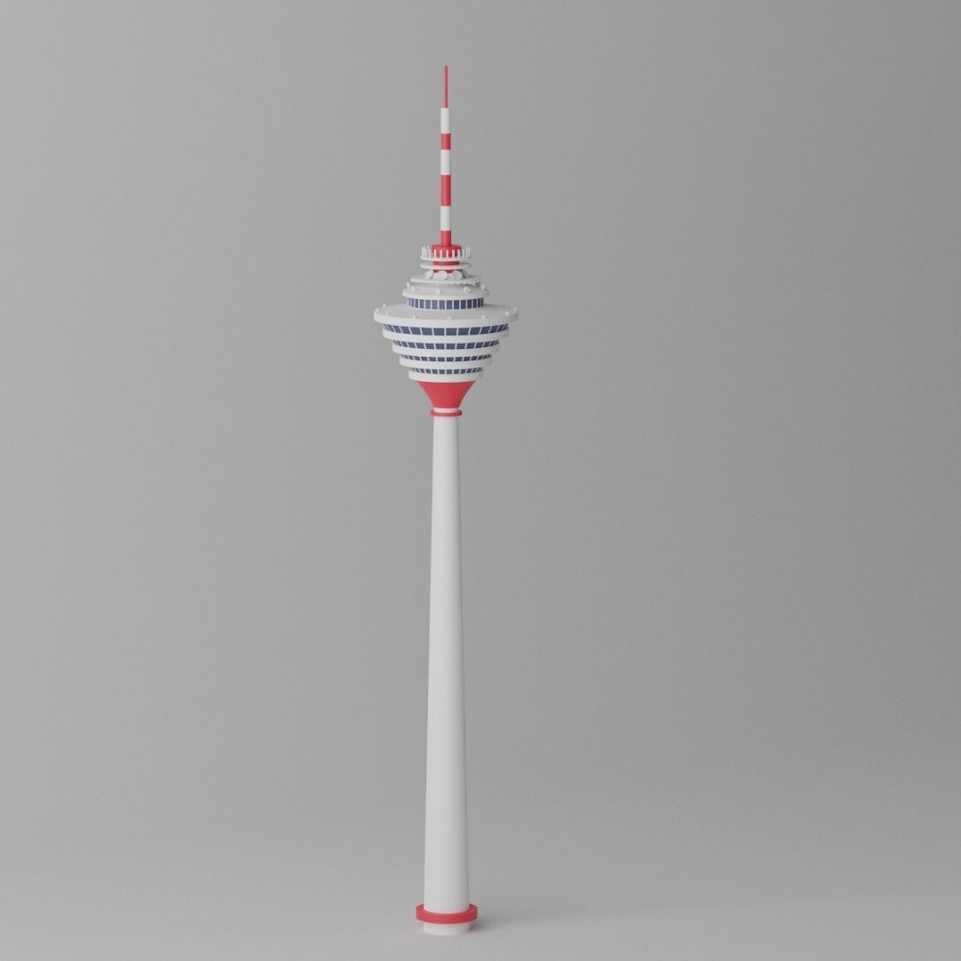 Malaysia Kuala Lumpur Tower Landmark Low-poly 3D model_6