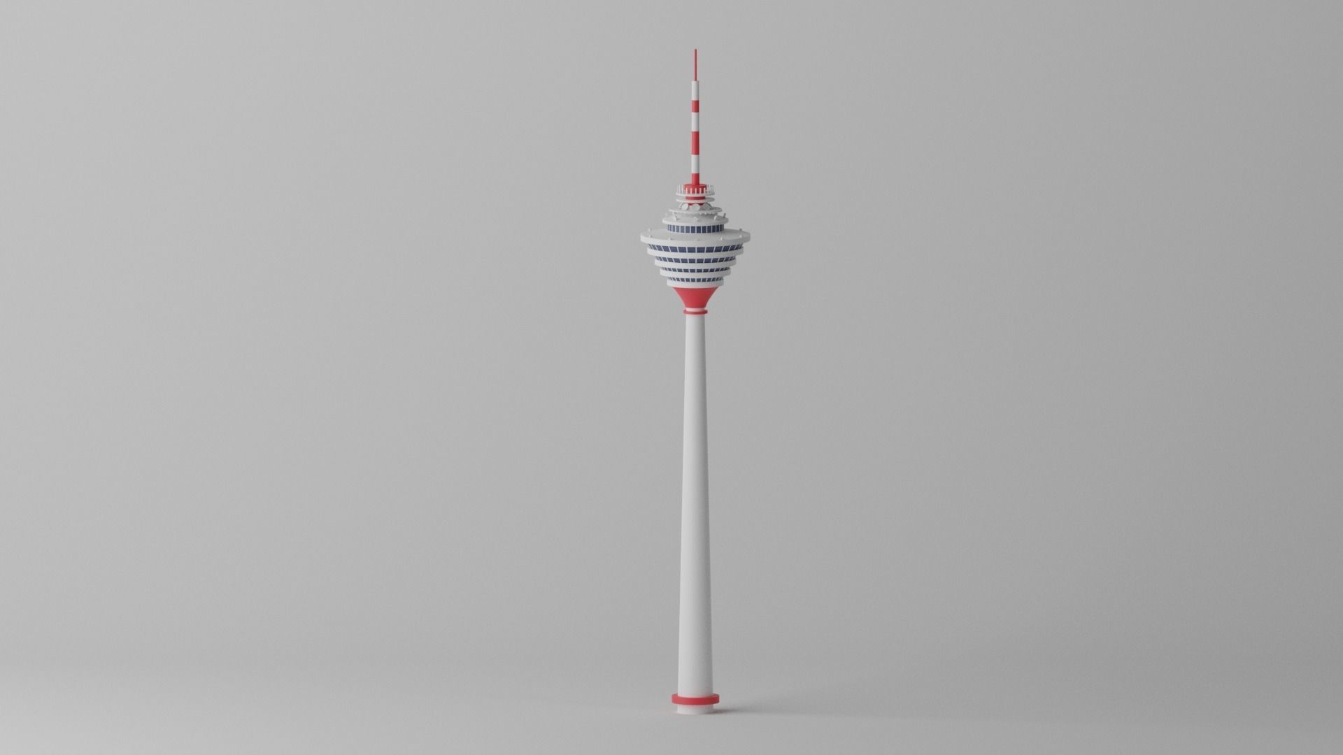 Malaysia Kuala Lumpur Tower Landmark Low-poly 3D model_1