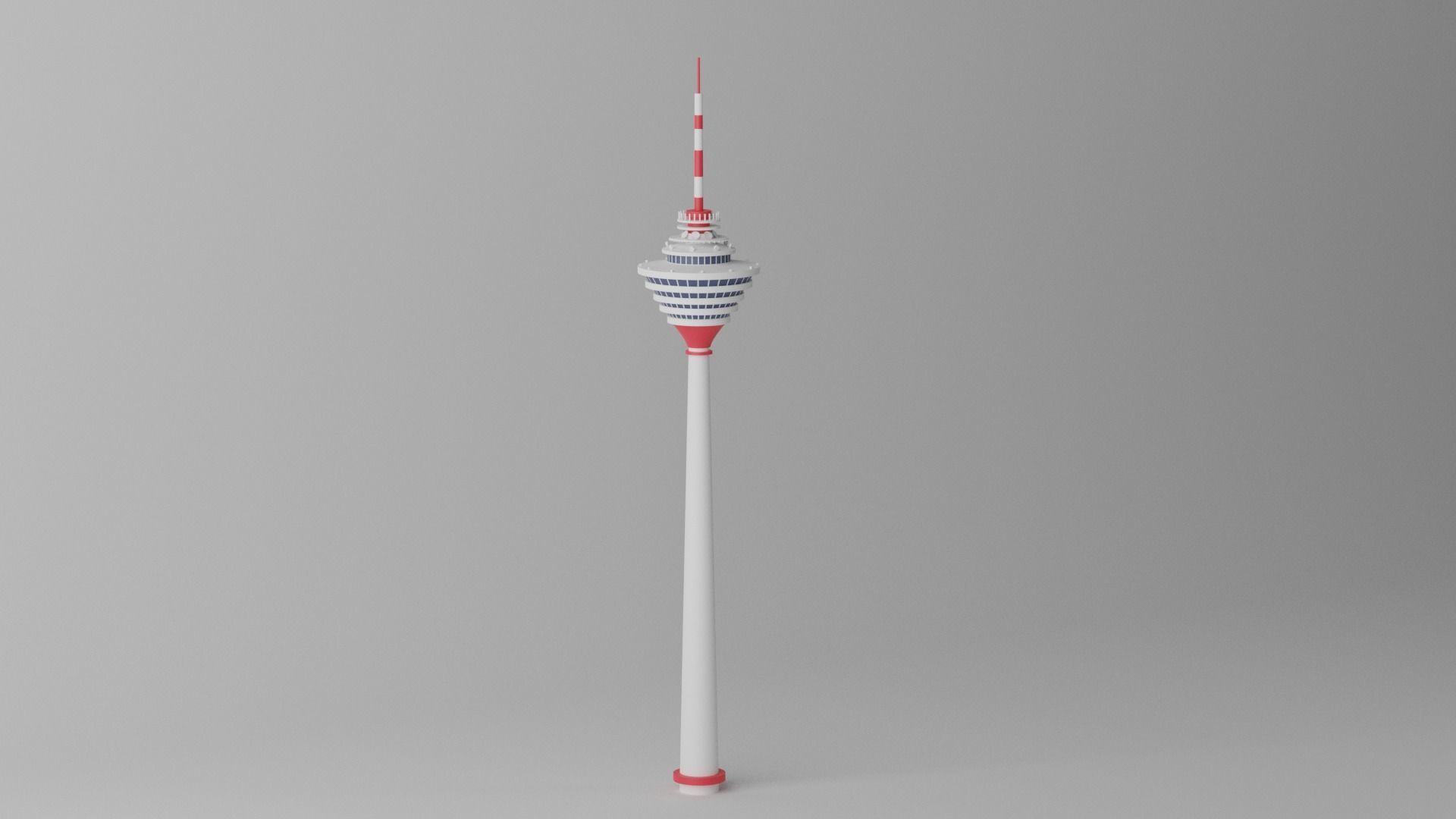 Malaysia Kuala Lumpur Tower Landmark Low-poly 3D model_4