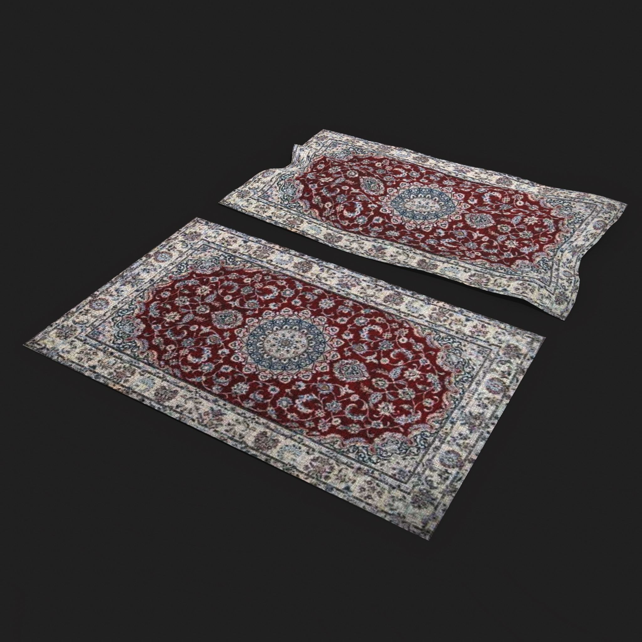 Persian Carpet Design Two and Three 3D Model Collection_24