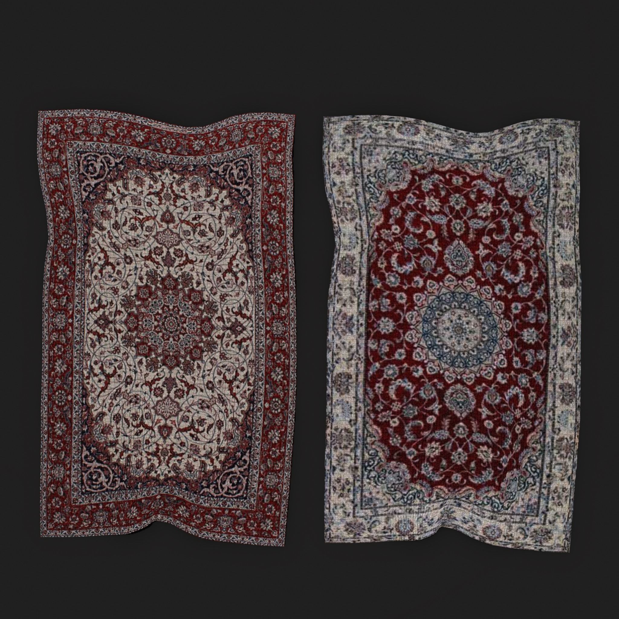 Persian Carpet Design Two and Three 3D Model Collection_43