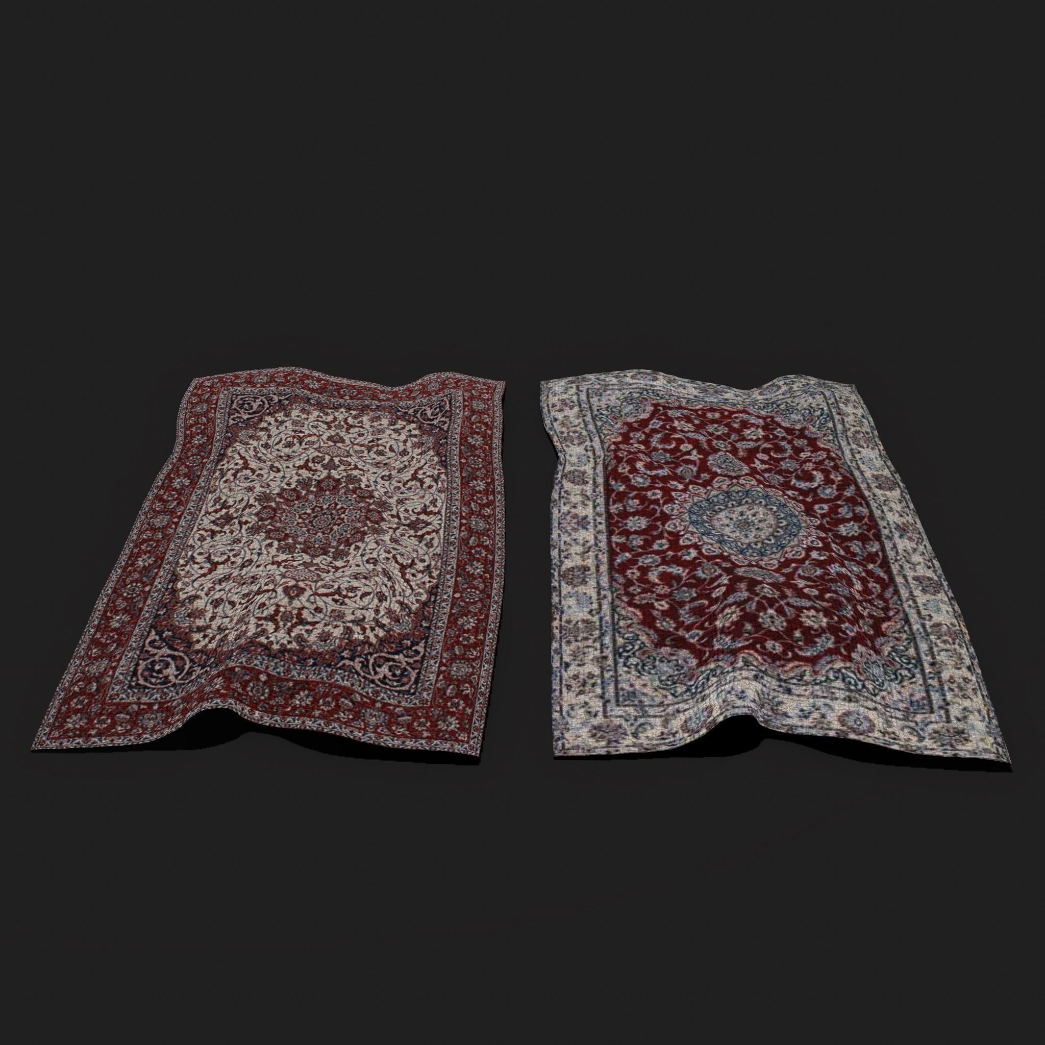 Persian Carpet Design Two and Three 3D Model Collection_42
