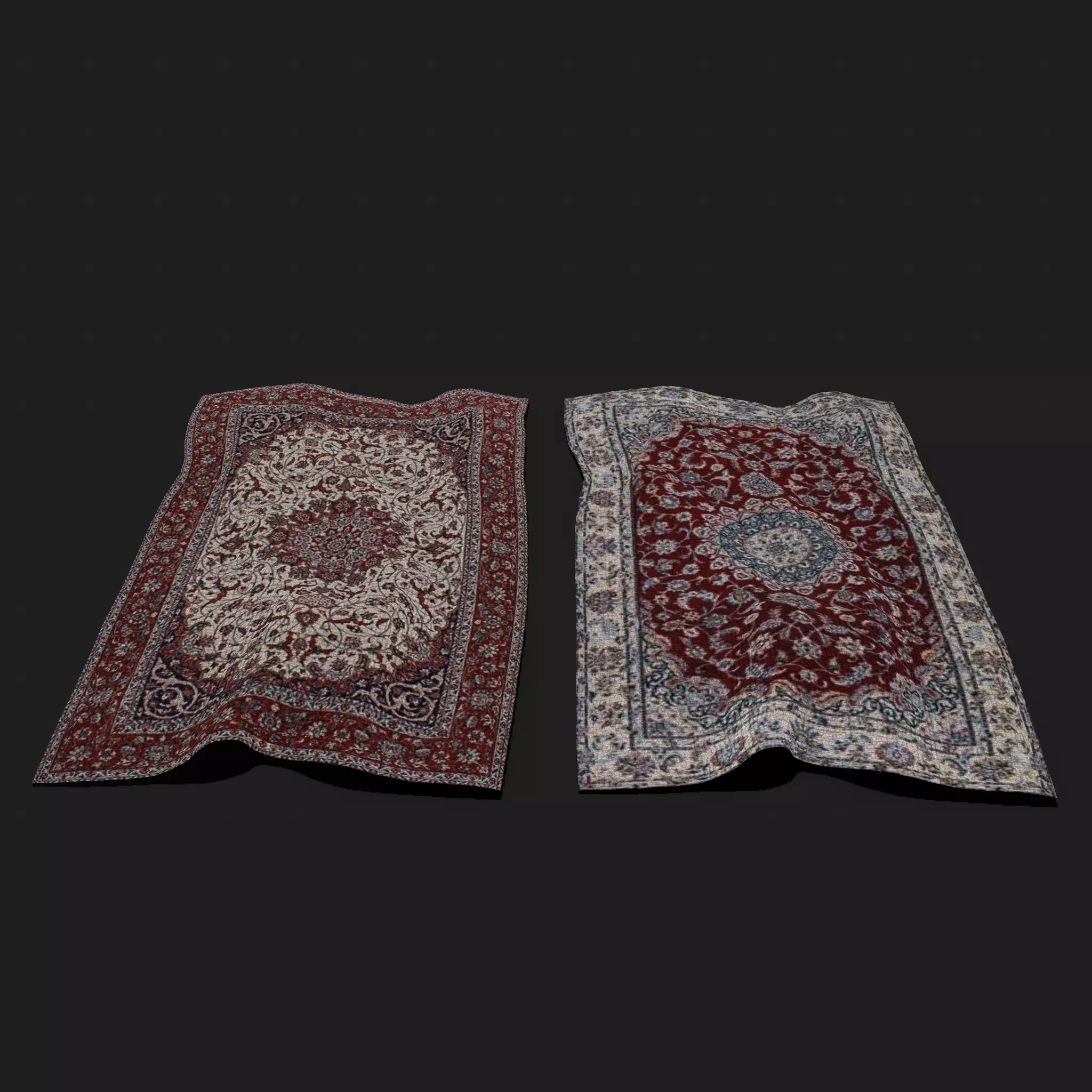 Persian Carpet Design Two and Three 3D Model Collection_0
