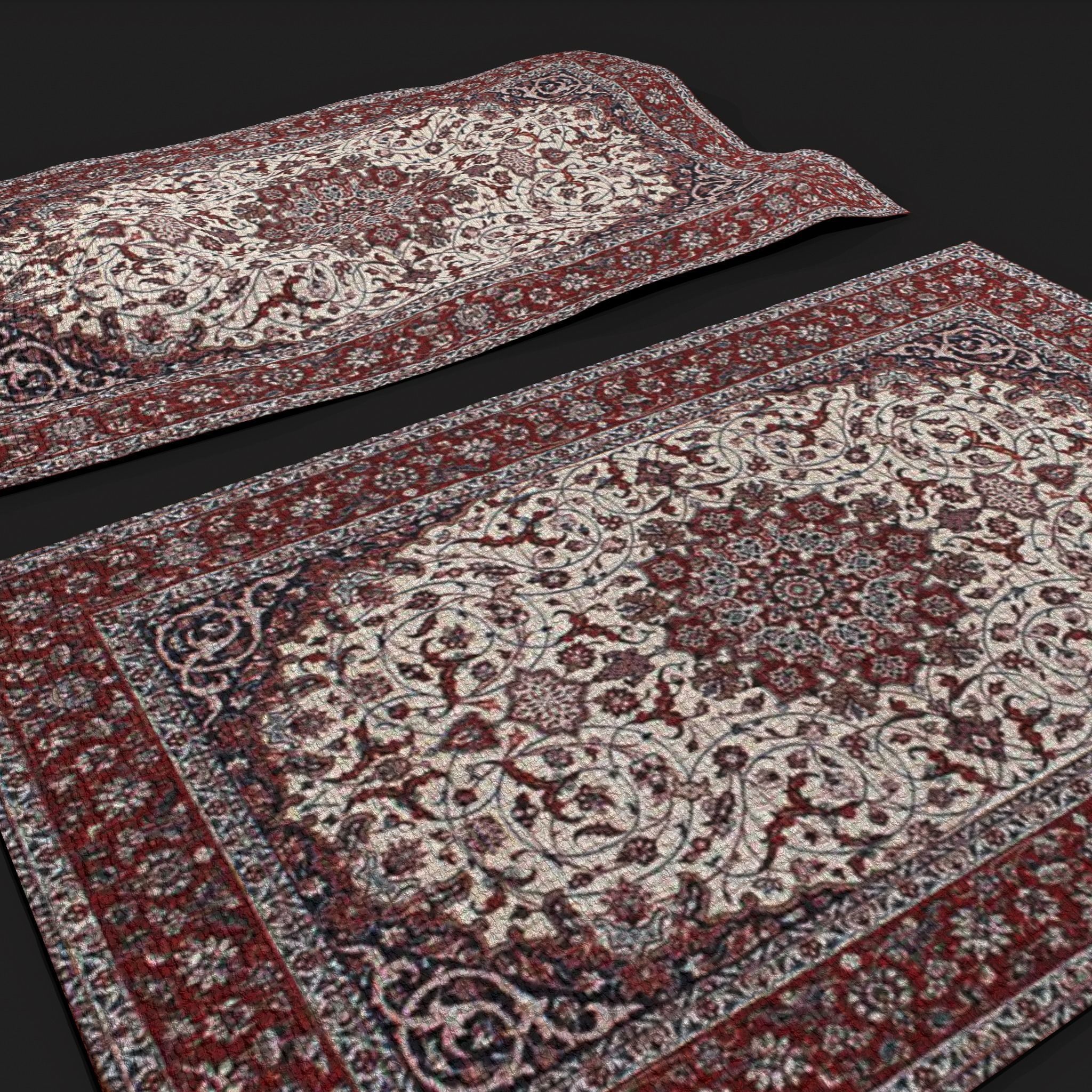 Persian Carpet Design Two and Three 3D Model Collection_13
