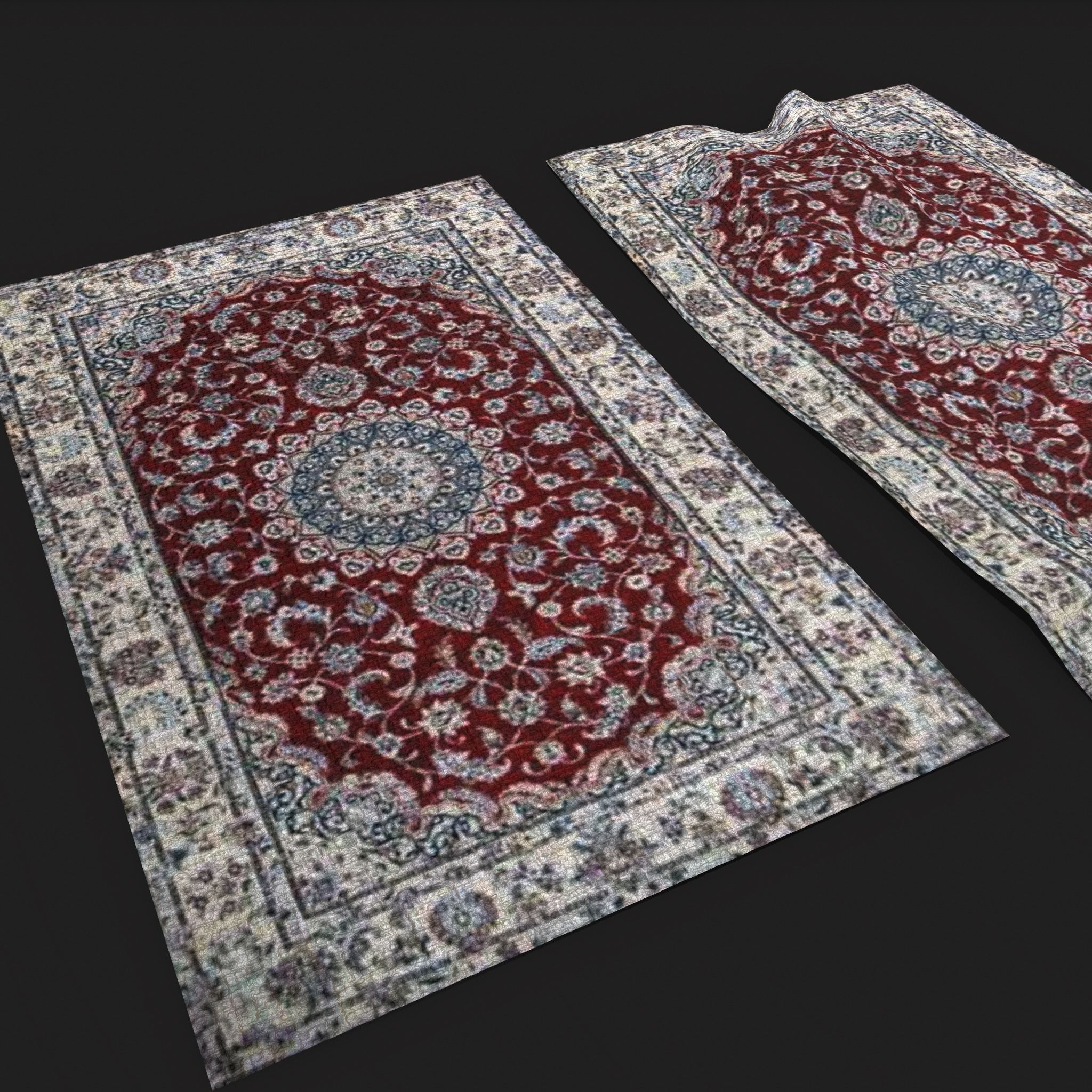 Persian Carpet Design Two and Three 3D Model Collection_22