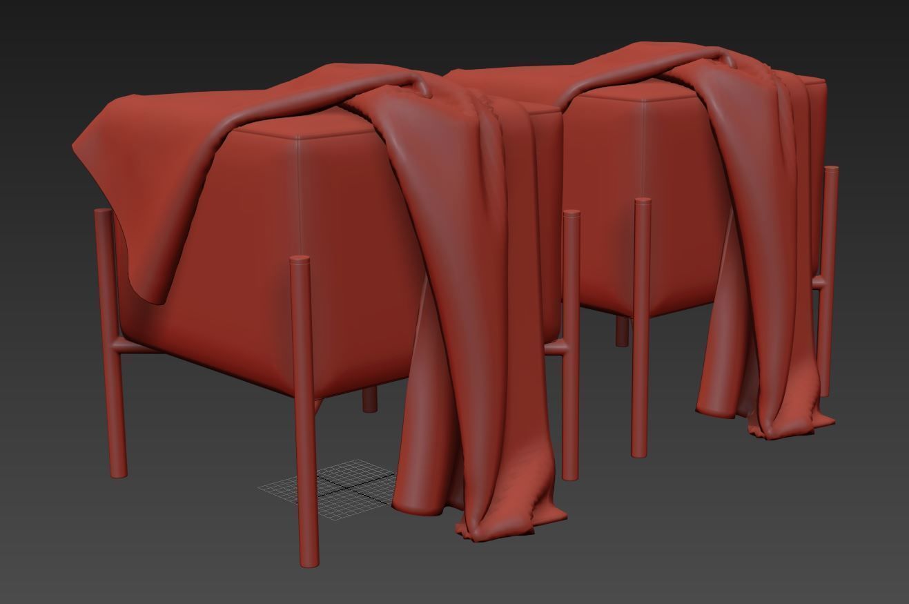 Ivor 15 5 Wide Ottoman by Etta Avenue 3D model_6