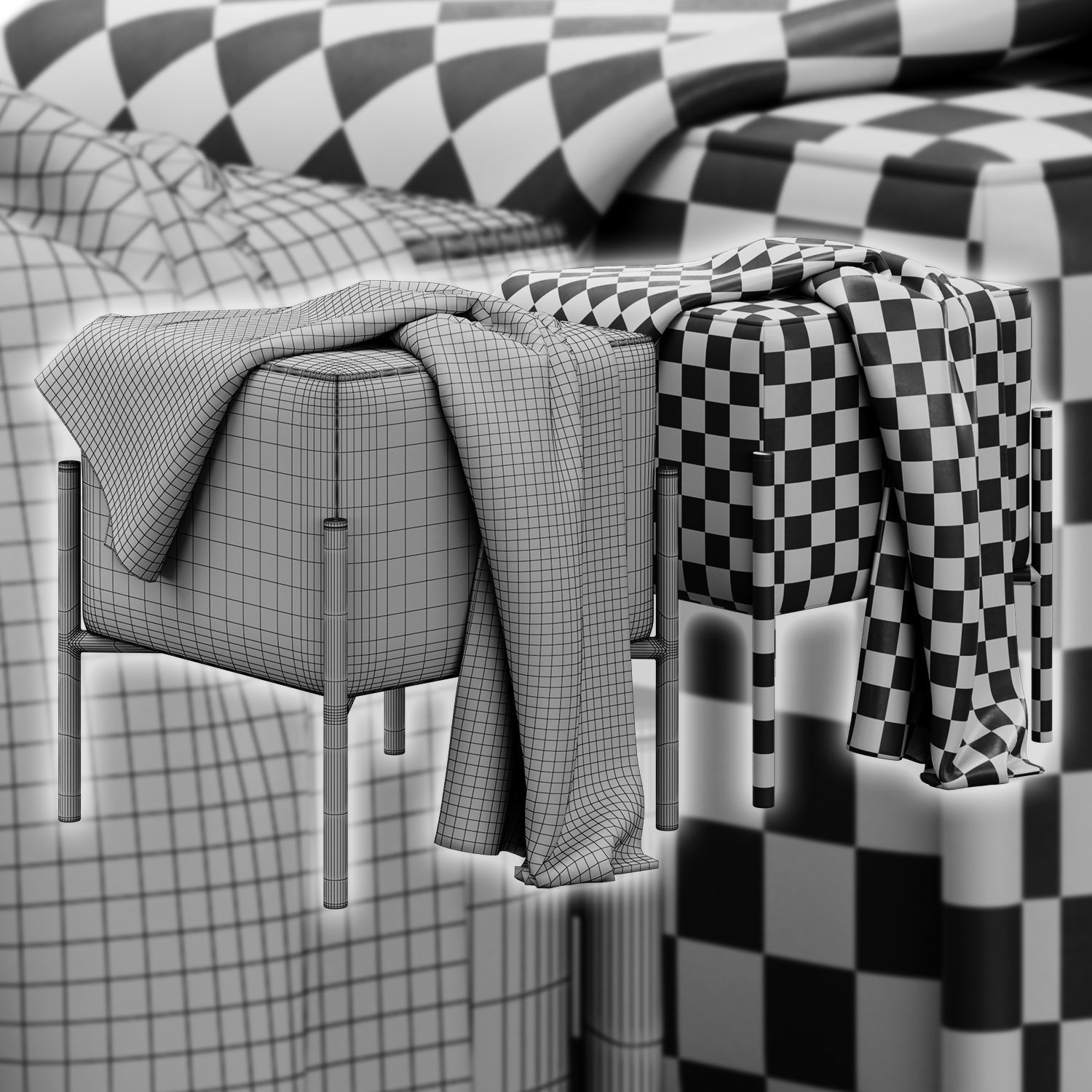 Ivor 15 5 Wide Ottoman by Etta Avenue 3D model_3